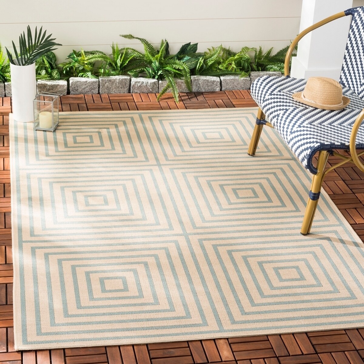 Safavieh Beach House Transitional Cream Aqua Rug 51 Safavieh Beach House Transitional Cream Aqua Rug 51