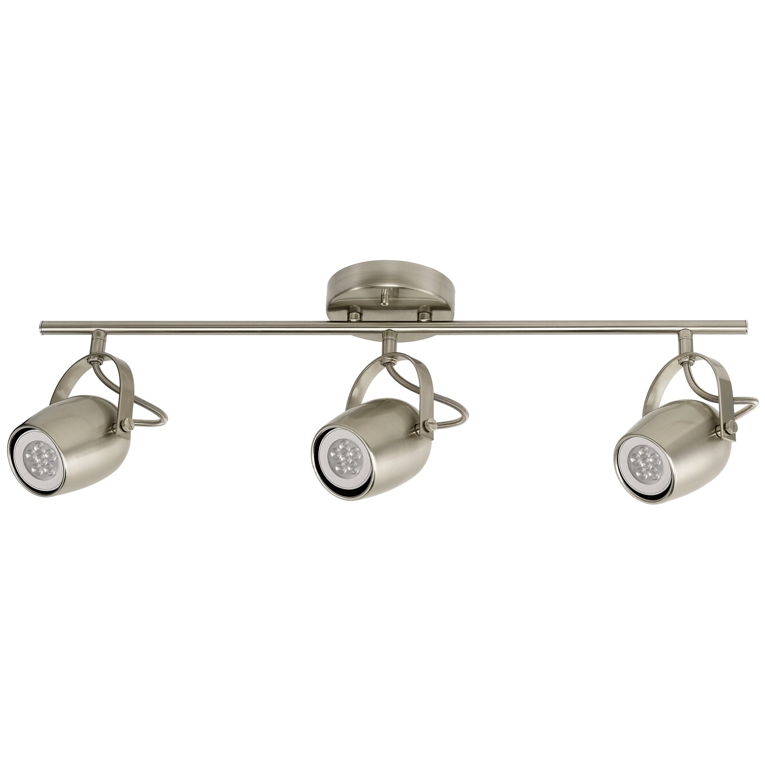 Samara 3 Light Track Lighting Brushed Nickel Led Bulbs Samara 3 Light Track Lighting Brushed Nickel Led Bulbs Included