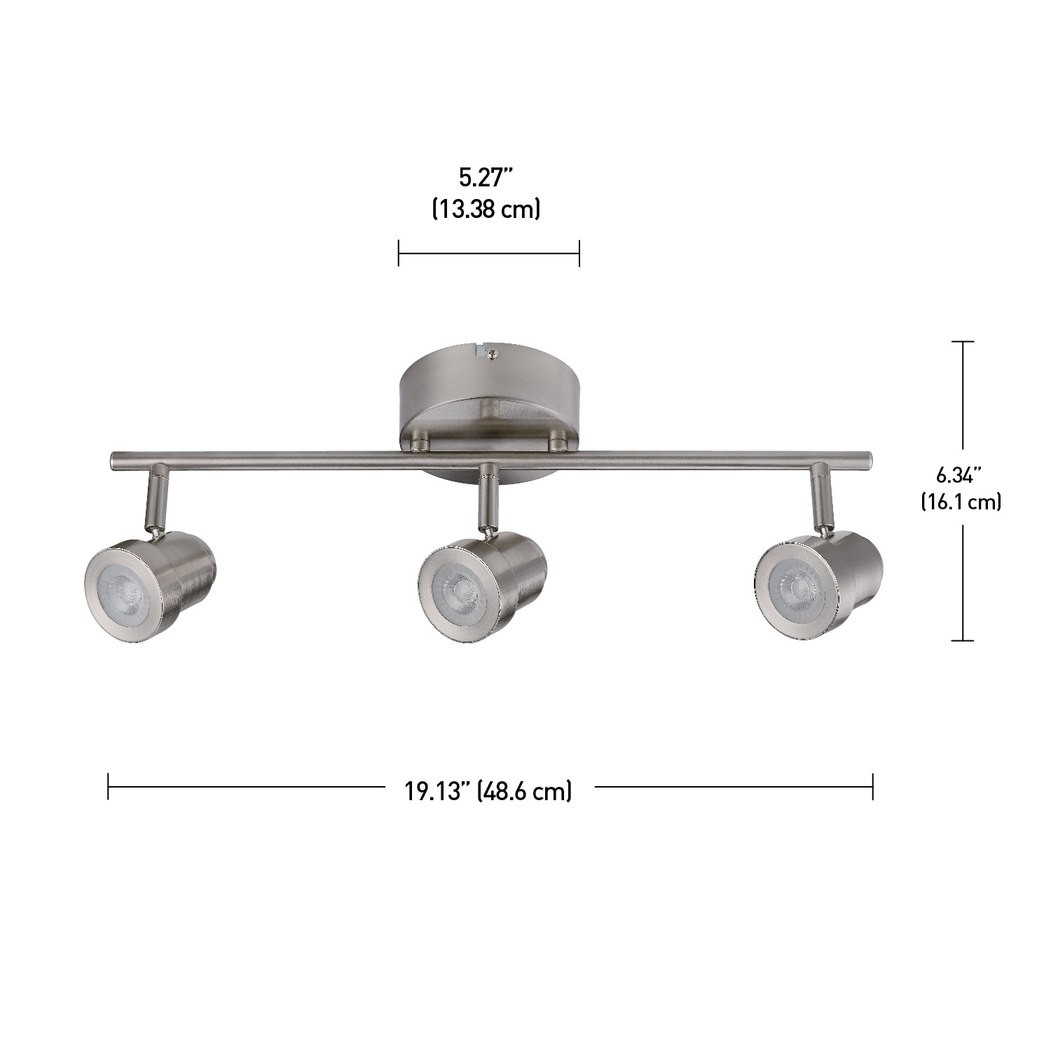 Hunter 3 Light Integrated Led Track Lighting Brushed Nickel Hunter 3 Light Integrated Led Track Lighting Brushed Nickel Free Shipping Today 22591935