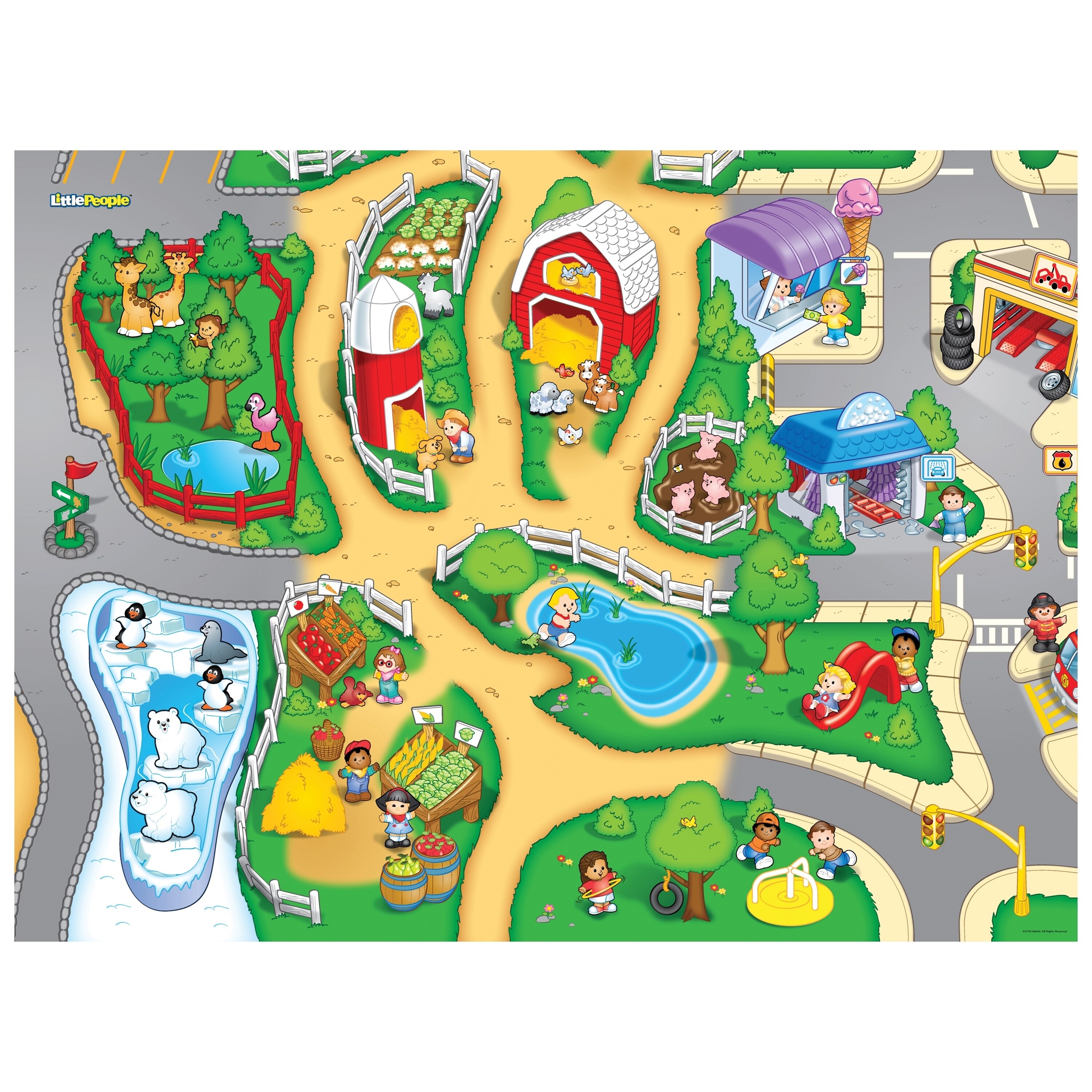 Shop Tcg Toys Fisher Price Little People Original Mega Mat Play