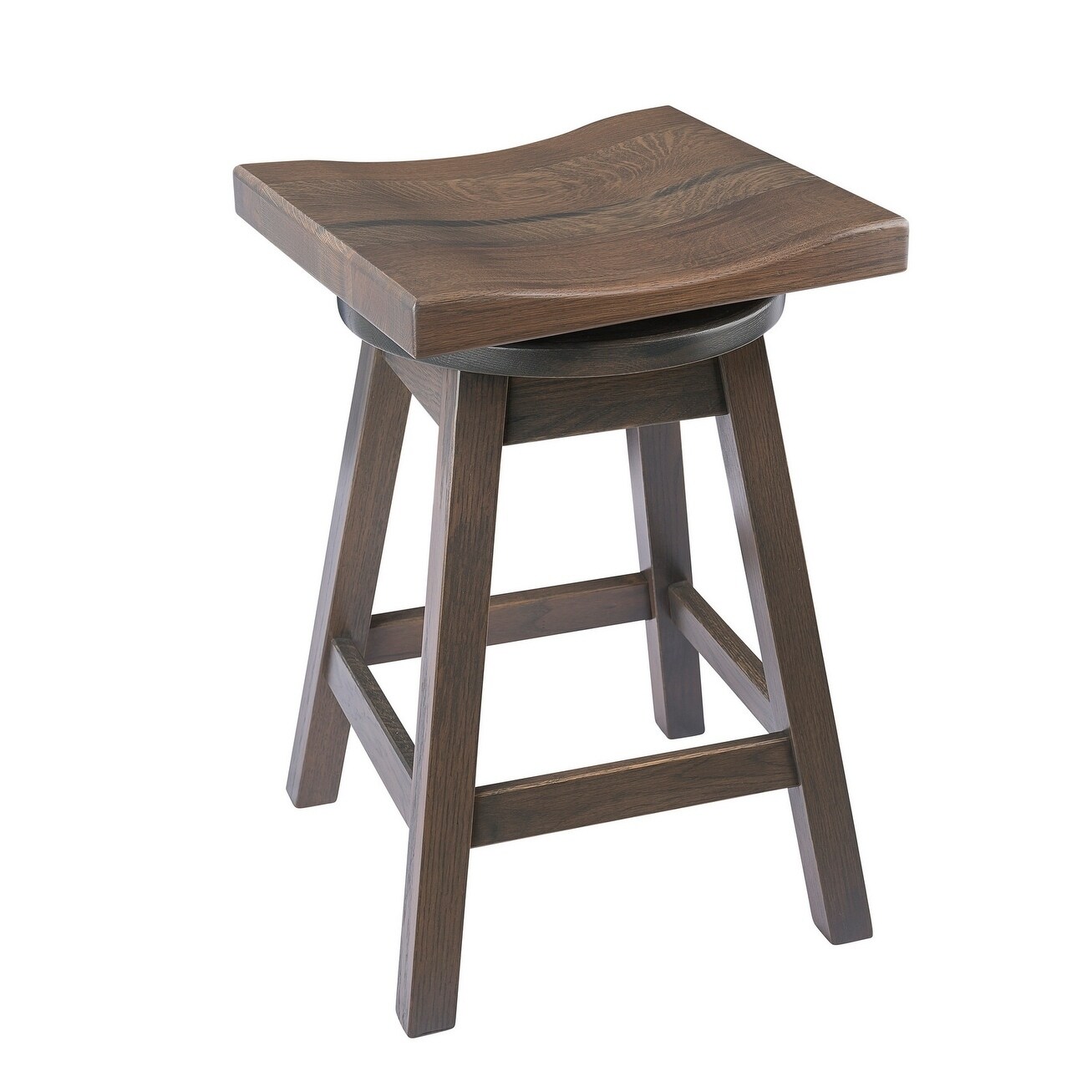 Saddle Style Swivel Bar Stool In Quarter Sawn Oak Wood Free Saddle Style Swivel Bar Stool In Quarter Sawn Oak Wood Free Shipping Today 22670898