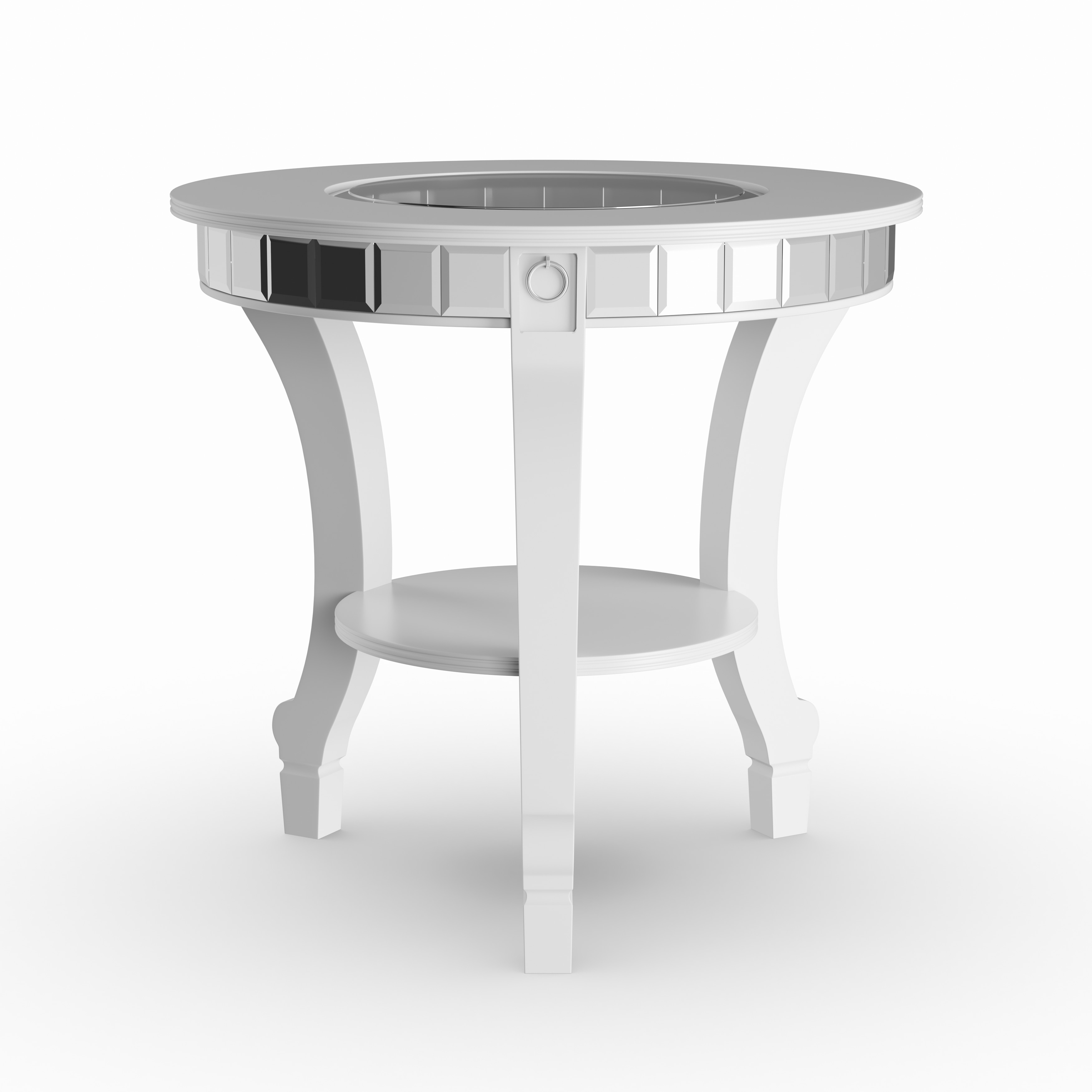Silver Orchid Olivia Glam Mirrored Round End Table Matte Silver Orchid Olivia Glam Mirrored Round End Table Matte Free Shipping Today 22695094