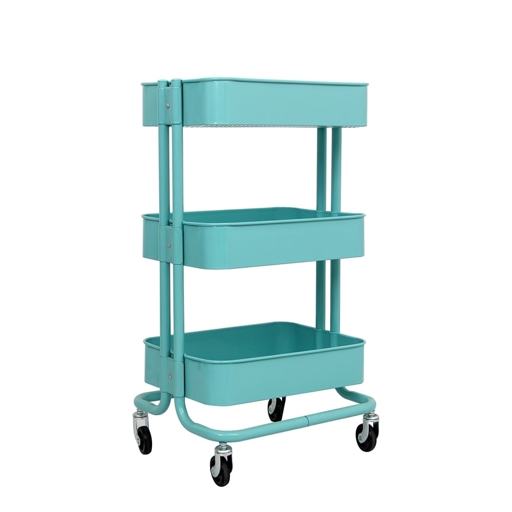 shop aleko lightweight carbon steel 3 tier rolling utility cart light blue on sale free shipping today overstockcom 22723435 - Rolling Utility Cart shop aleko lightweight carbon steel 3 tier rolling utility cart light blue on sale free shipping today overstockcom 22723435 - Rolling Utility Cart