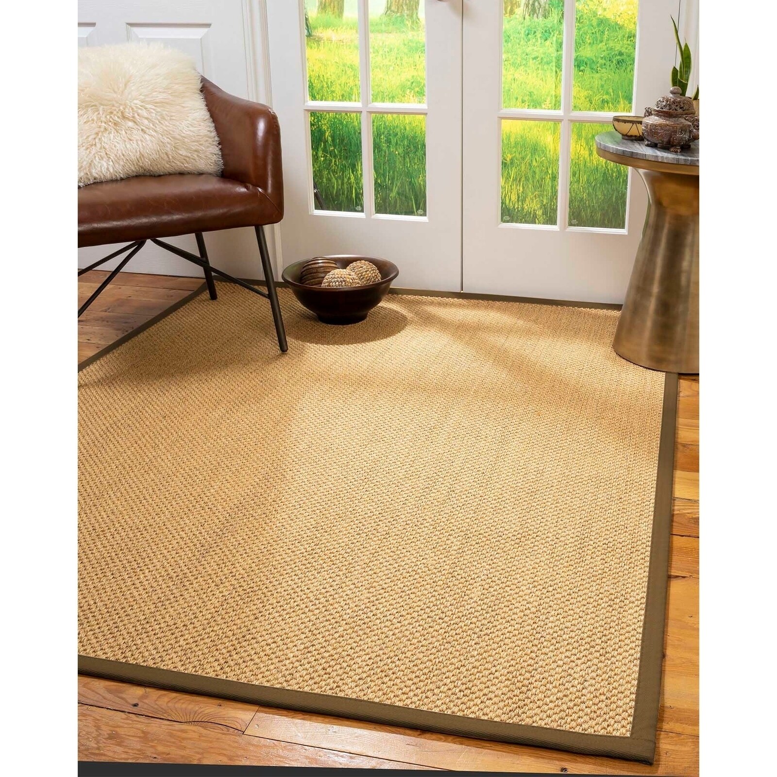 Rug Runner 100/% Natural Fiber Area RugNon-Skid Rustic Entry
