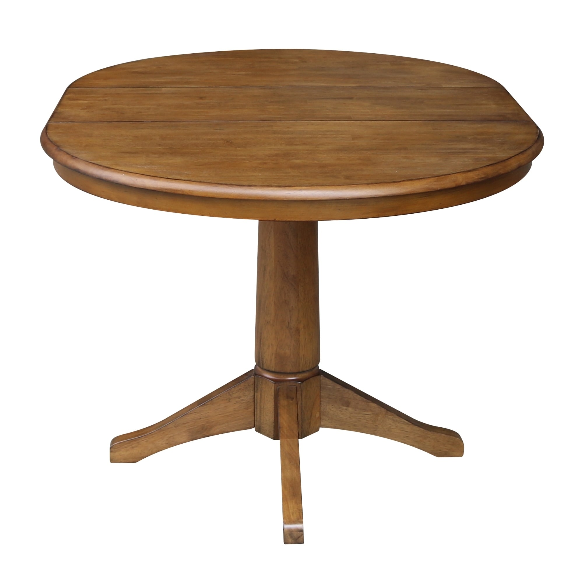 36 Round Pedestal Dining Table With 12 Leaf Pecan Free 36 Round Pedestal Dining Table With 12 Leaf Pecan Free Shipping Today 22815520