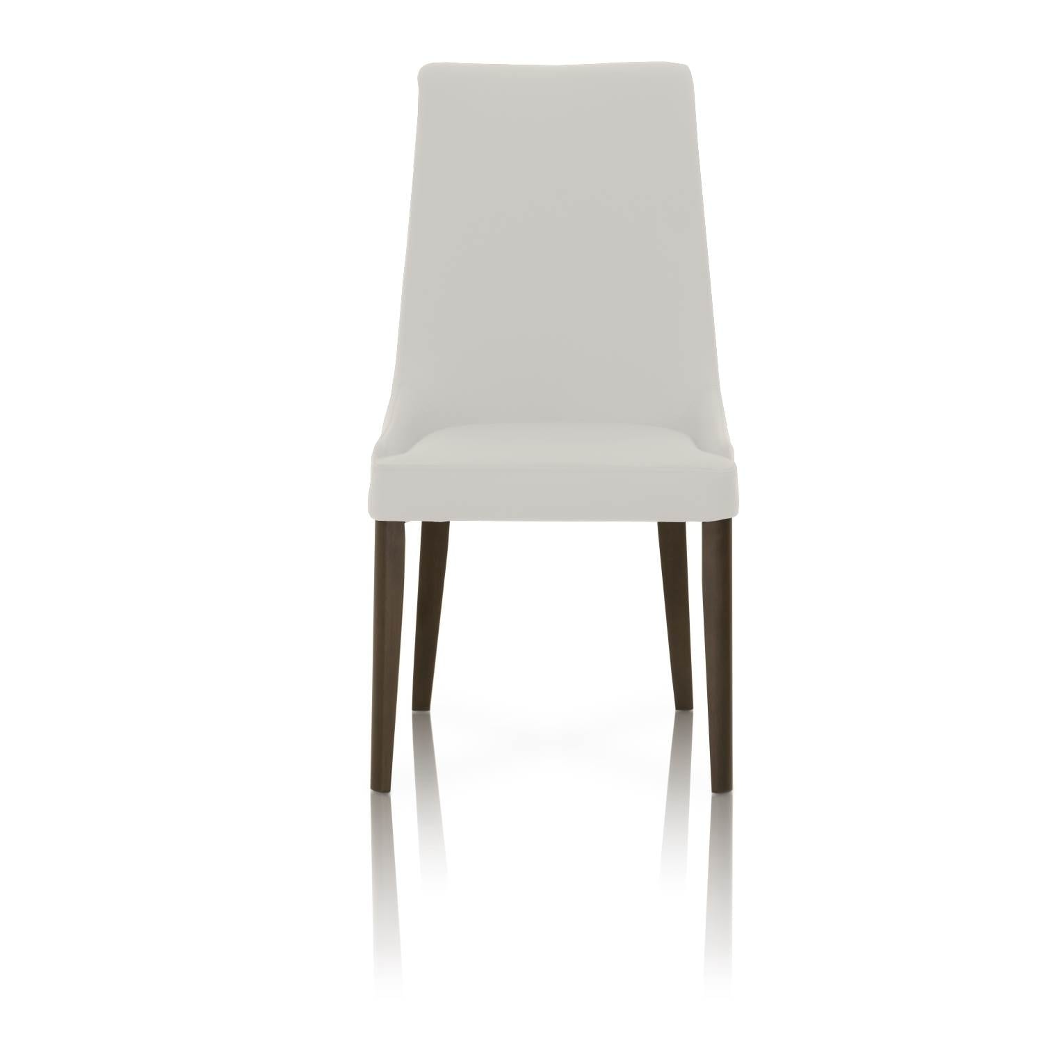 Dining Chairs With Sleek Wooden Legs Set Of 2 White And Brown Dining Chairs With Sleek Wooden Legs Set Of 2 White And Brown On Free Shipping Today 22827402