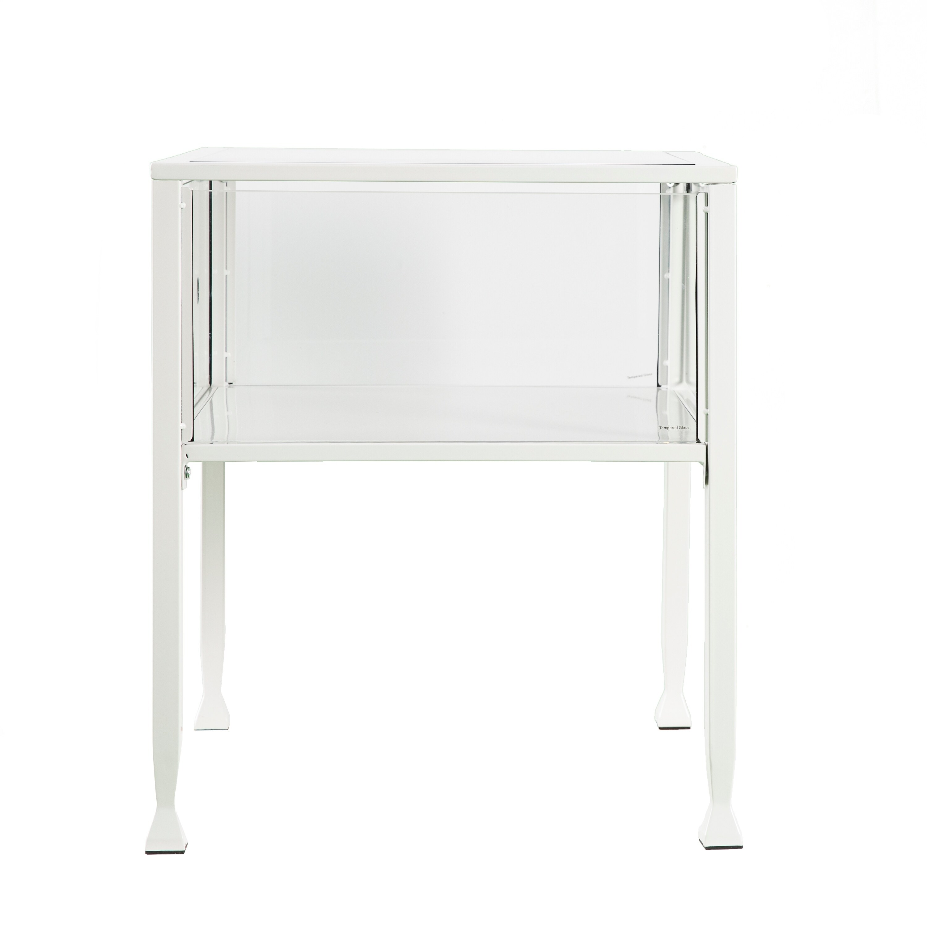 Harper Blvd Terrarium White Shadowbox Display End Table