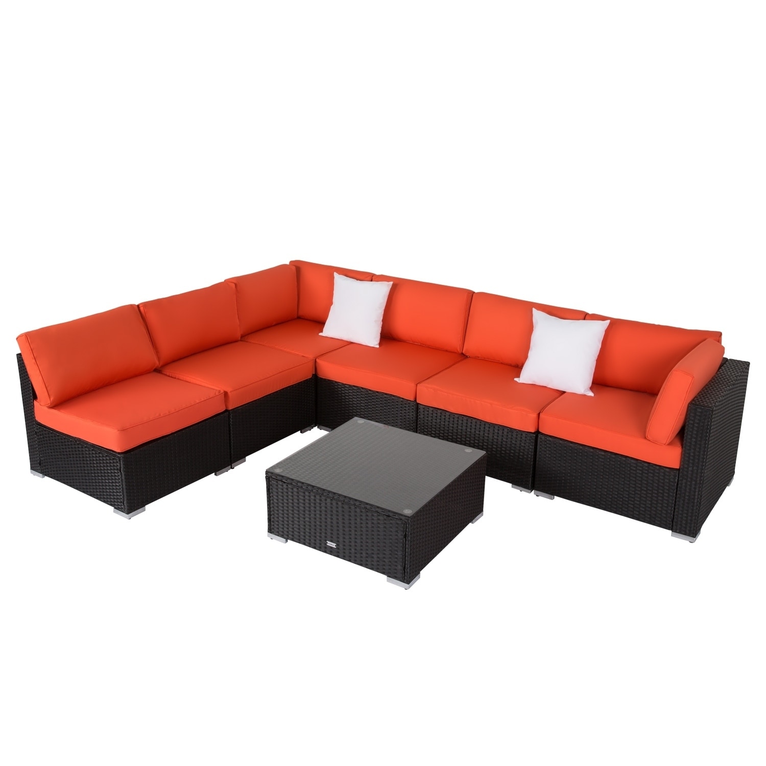 Kinbor 7 Piece Outdoor Furniture Set All Weather Patio Kinbor 7 Piece Outdoor Furniture Set All Weather Patio Sectional Sofa Wicker With Cushions On Free Shipping Today