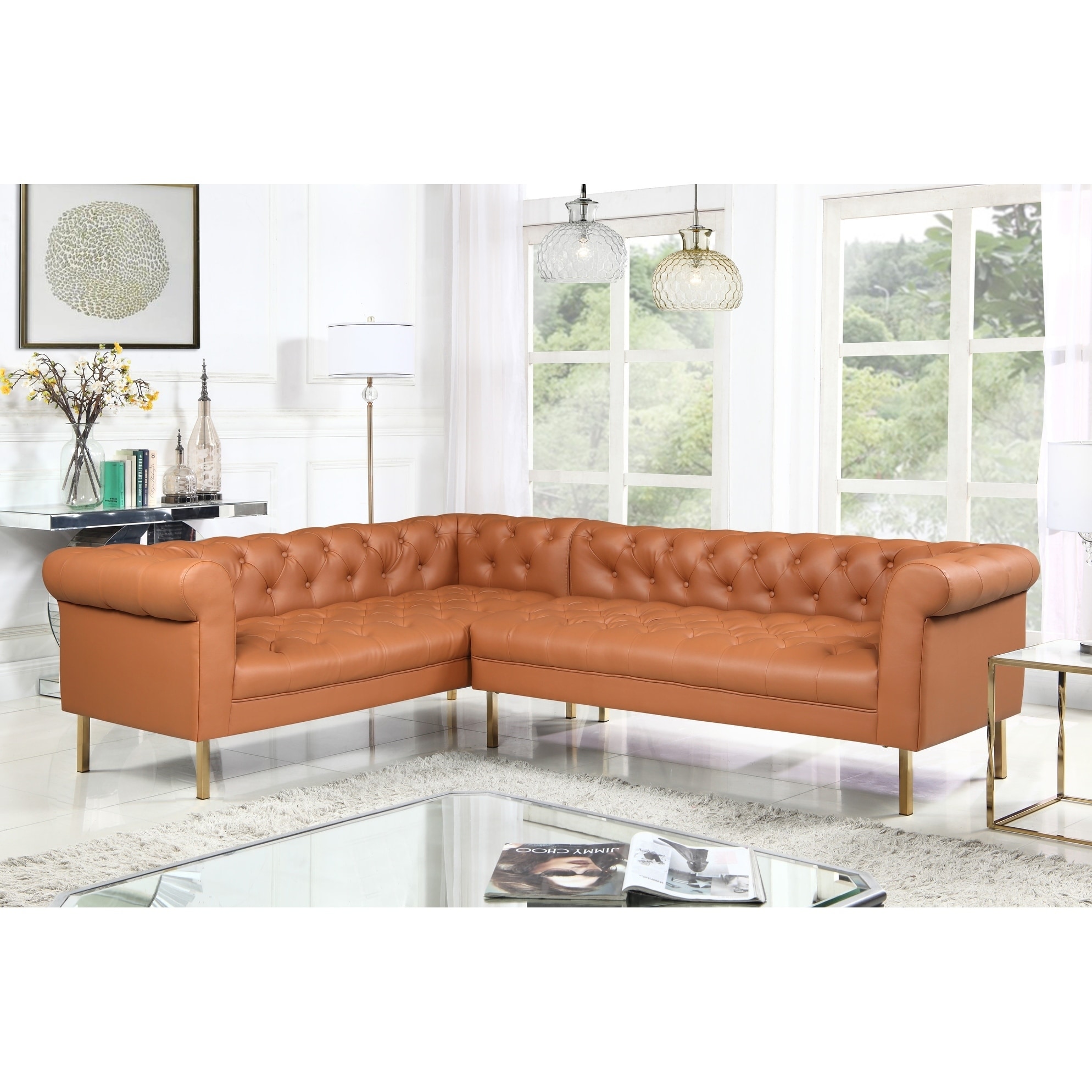 Chic Home Julian Left Facing Sectional Sofa Pu Leather Chic Home Julian Left Facing Sectional Sofa Pu Leather Upholstered