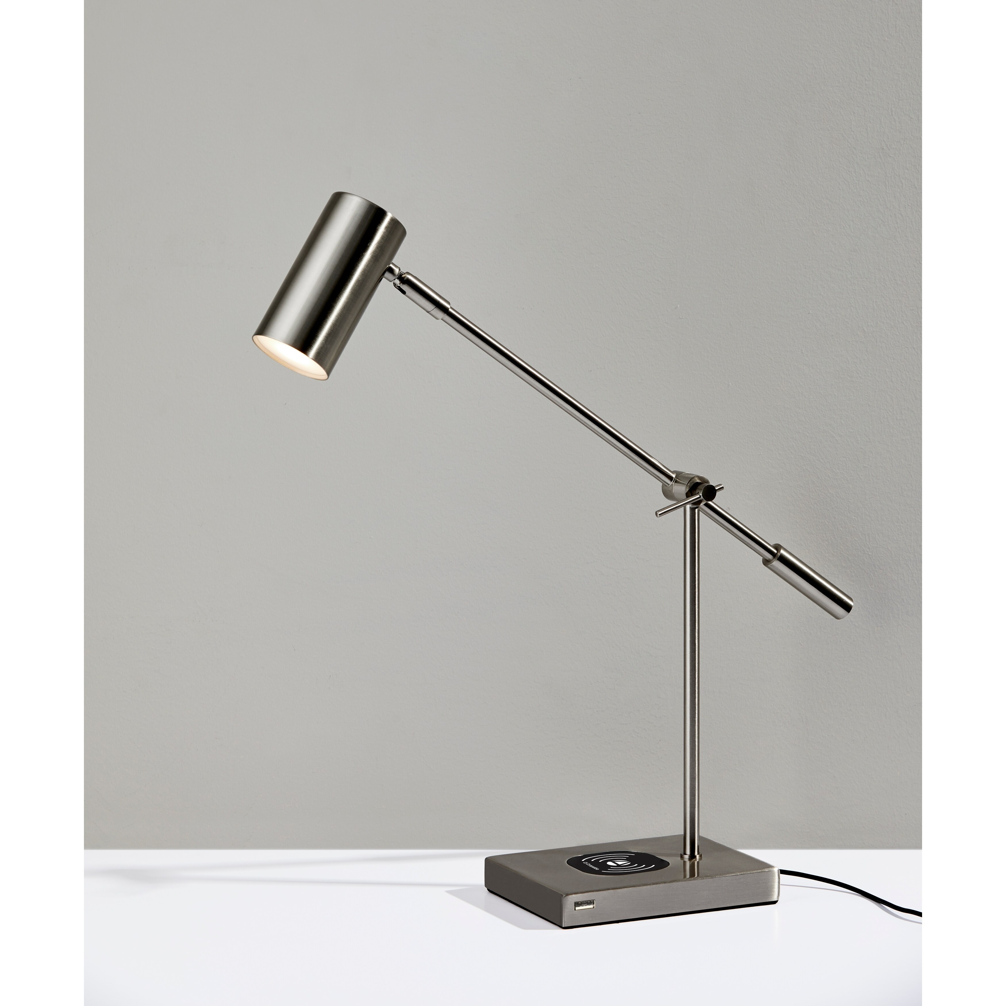 Shop Adesso Collette Led Desk Lamp With Adesso Charge Wireless
