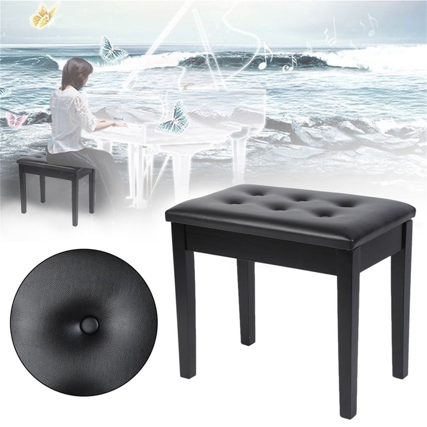 Shop Wooden Artist Piano Bench Stool Chair With Sheet Music Books