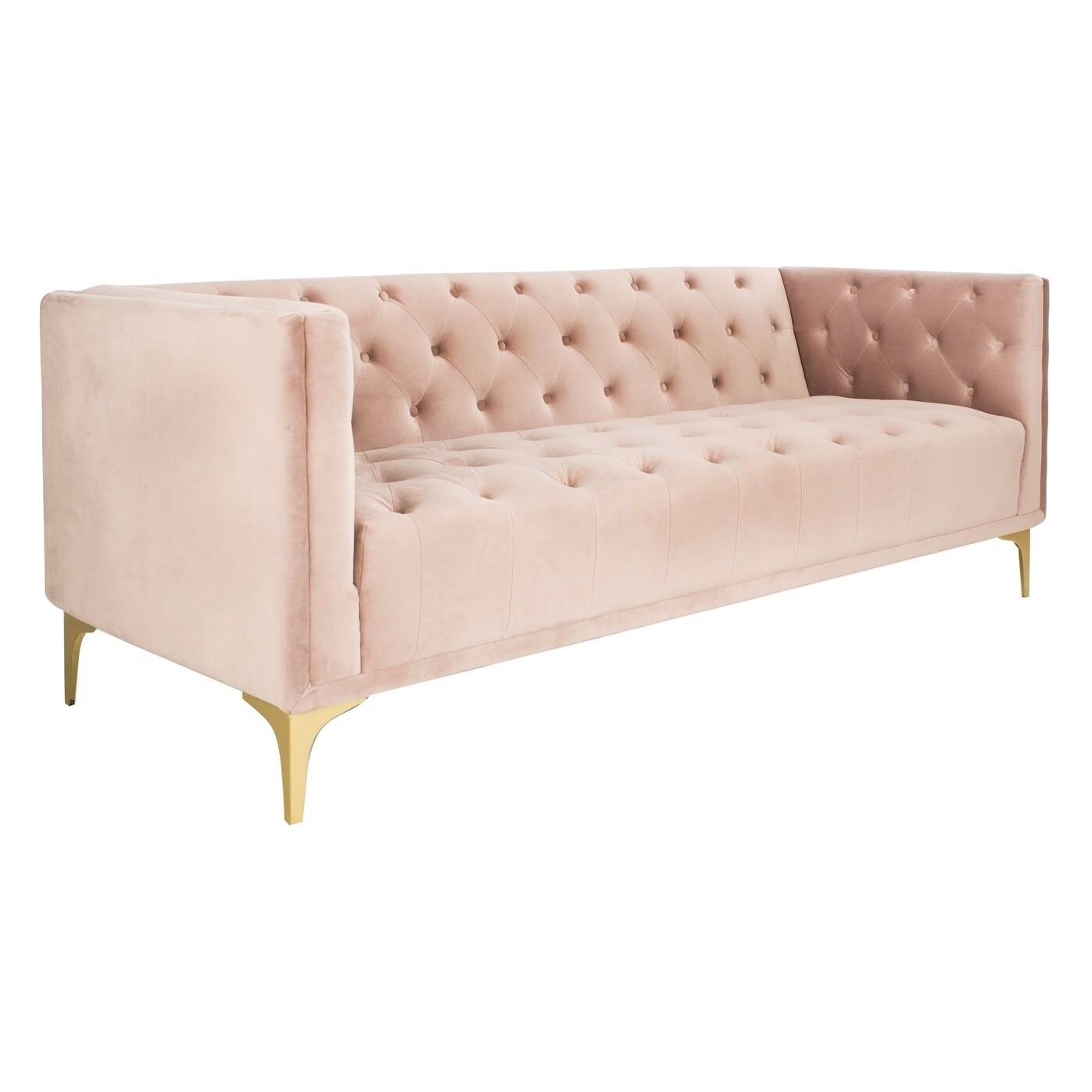 Safavieh Couture Floino Tufted Sofa Pale Mauve