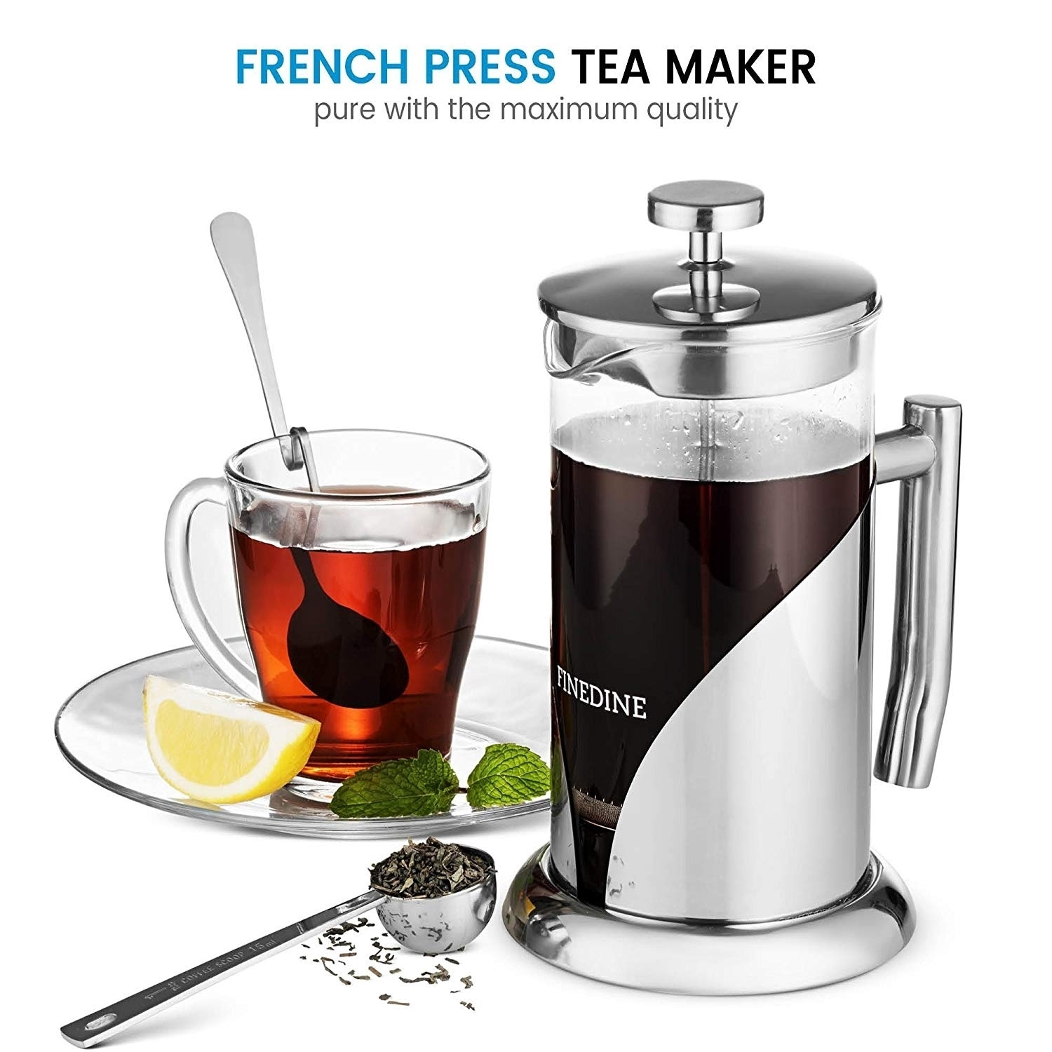 French Press Coffee Maker Stainless Steel With 34 Ounce French Press Coffee Maker Stainless Steel With 34 Ounce Borosilicate Gl Heat Resistant Beaker Triple Filtered Free Shipping On Orders Over 45