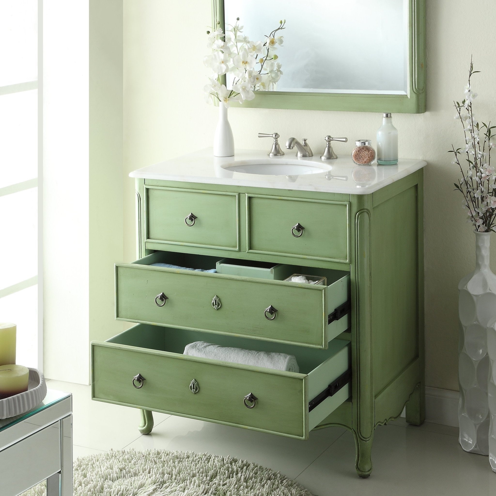 34 Benton Collection Vintage Green Daleville Bathroom Sink 34 Benton Collection Vintage Green Daleville Bathroom Sink Vanity Free Shipping Today 22986191