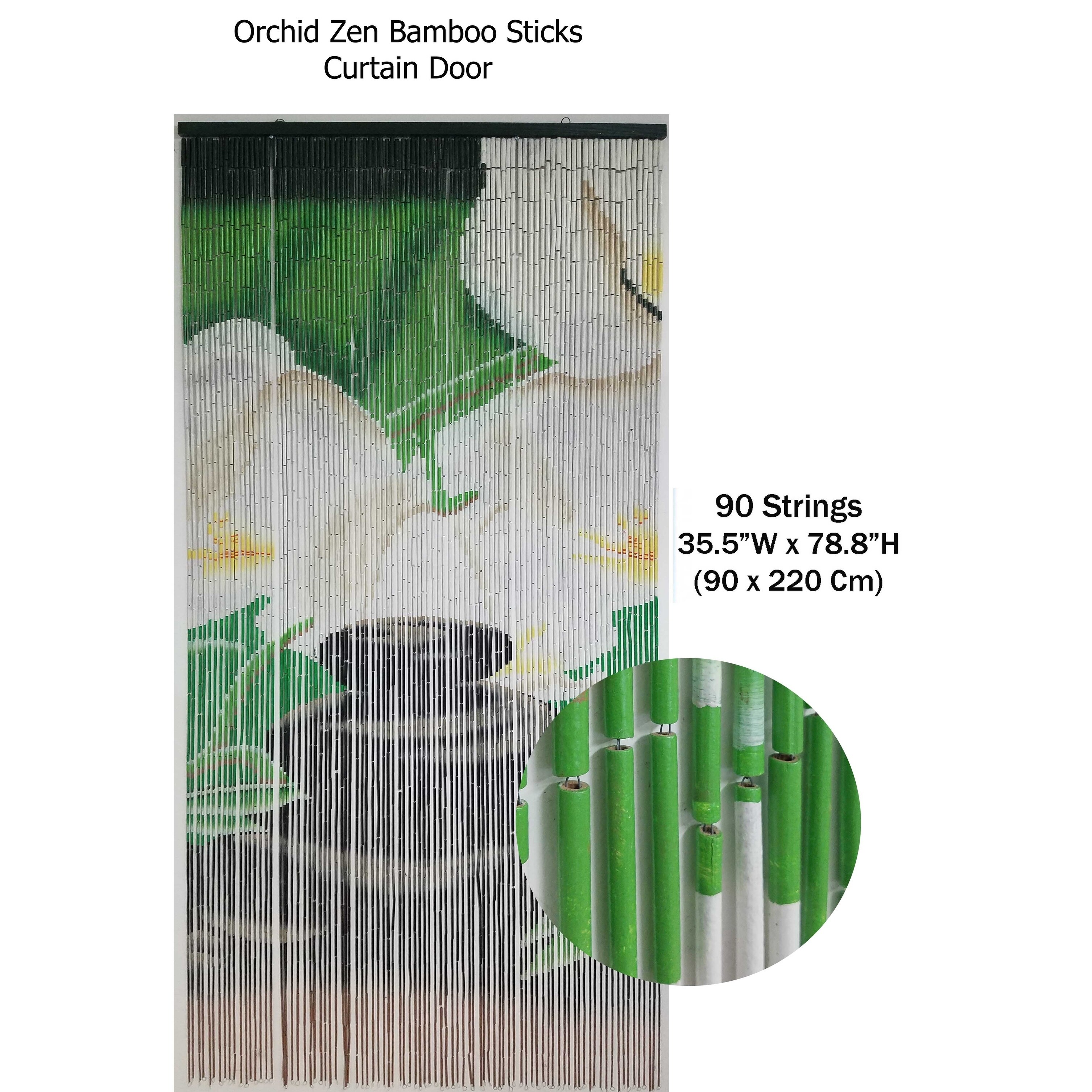 Shop Evideco Bamboo Beaded Curtain Doorway 90 Strings 78 8 H X