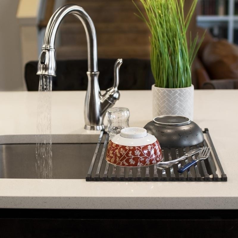 Stainless Steel Square Roll Up Over The Sink Drying Rack Stainless Steel Square Roll Up Over The Sink Drying Rack Free Shipping On Orders 45 23016422