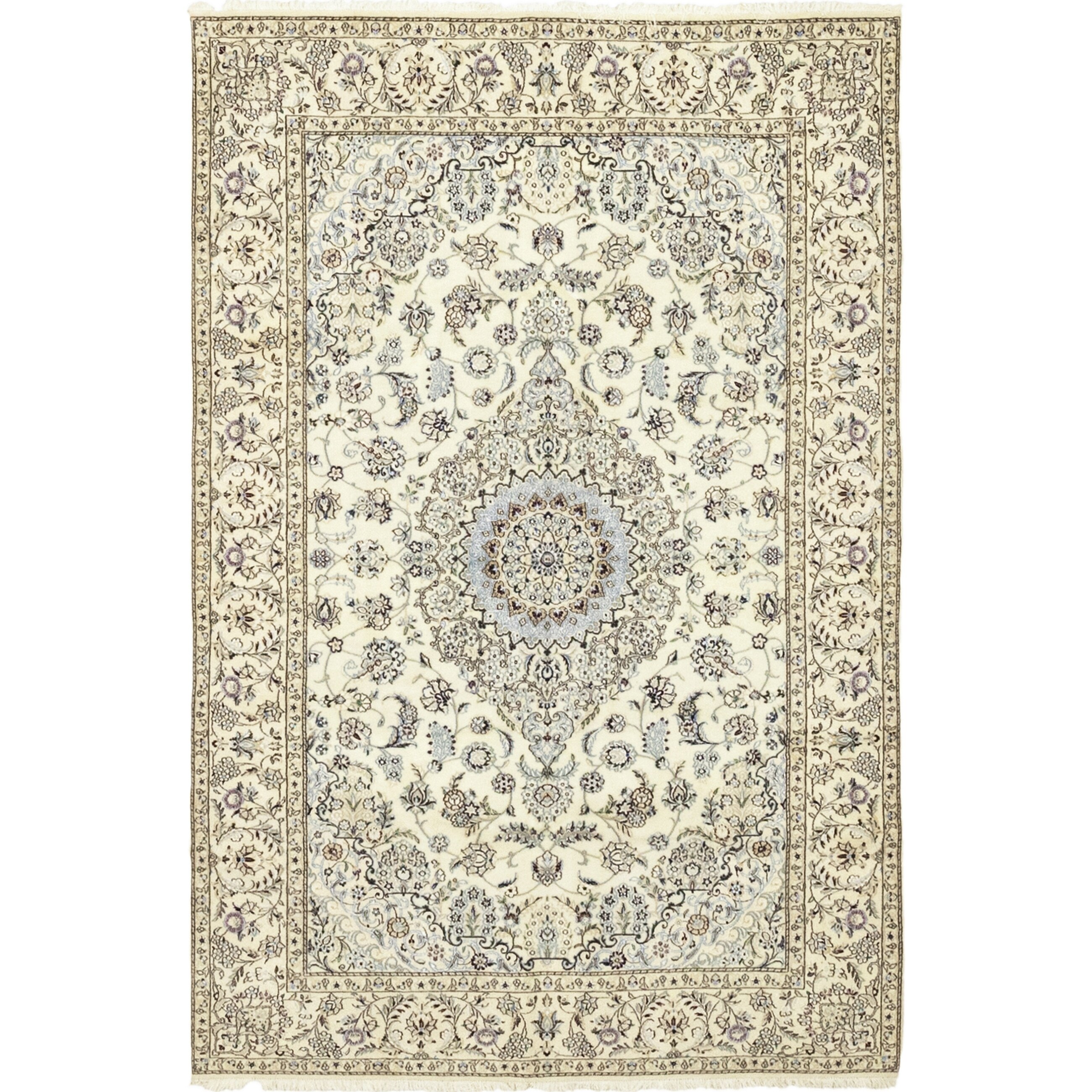 Nain Persian Ivory Area Rug 6 9 X 10 2