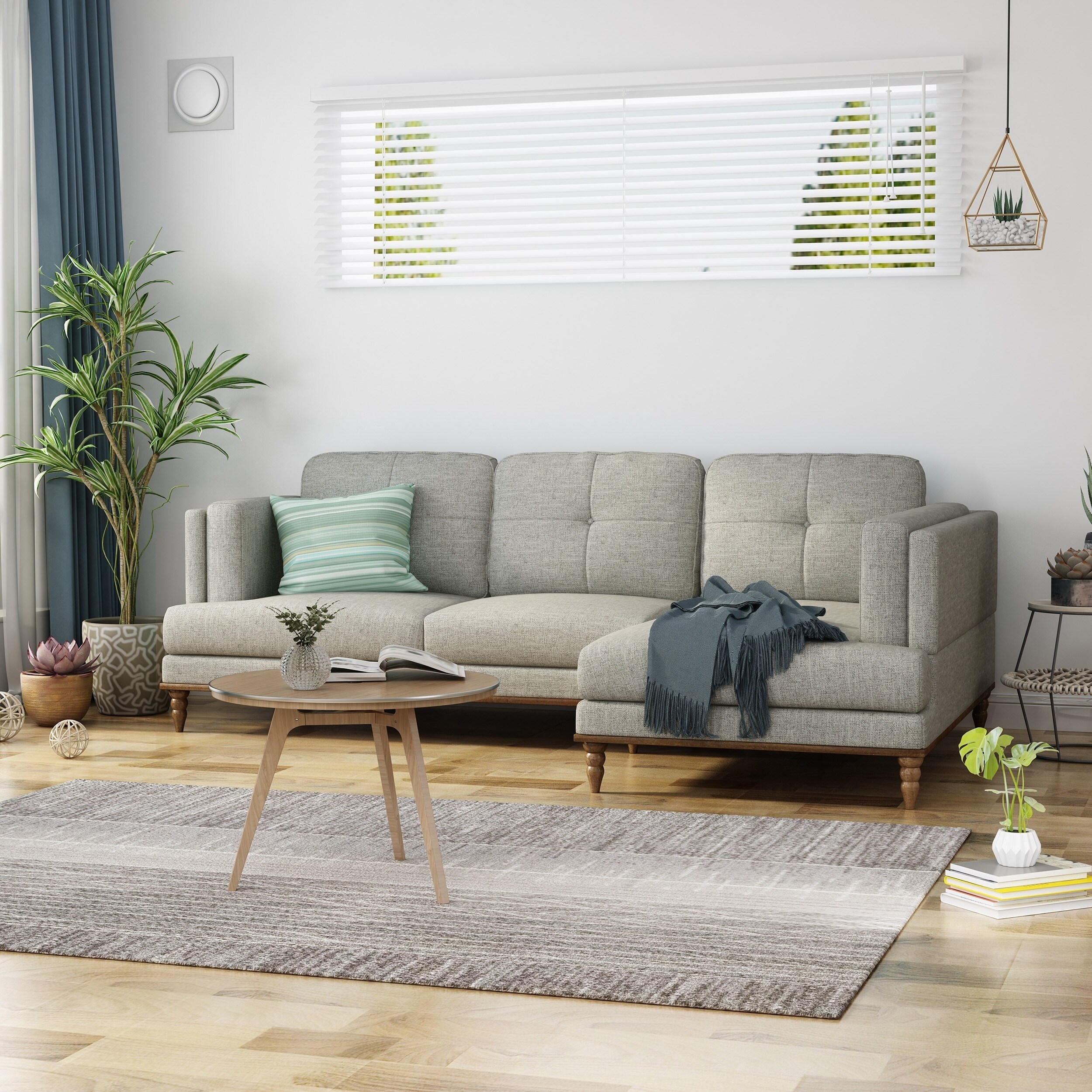 Hollyhock Sectional Couch Set With Chaise Lounge 3 Seater Hollyhock Sectional Couch Set With Chaise Lounge 3 Seater Upholstered Birch Legs By Christopher Knight Home On Free Shipping Today