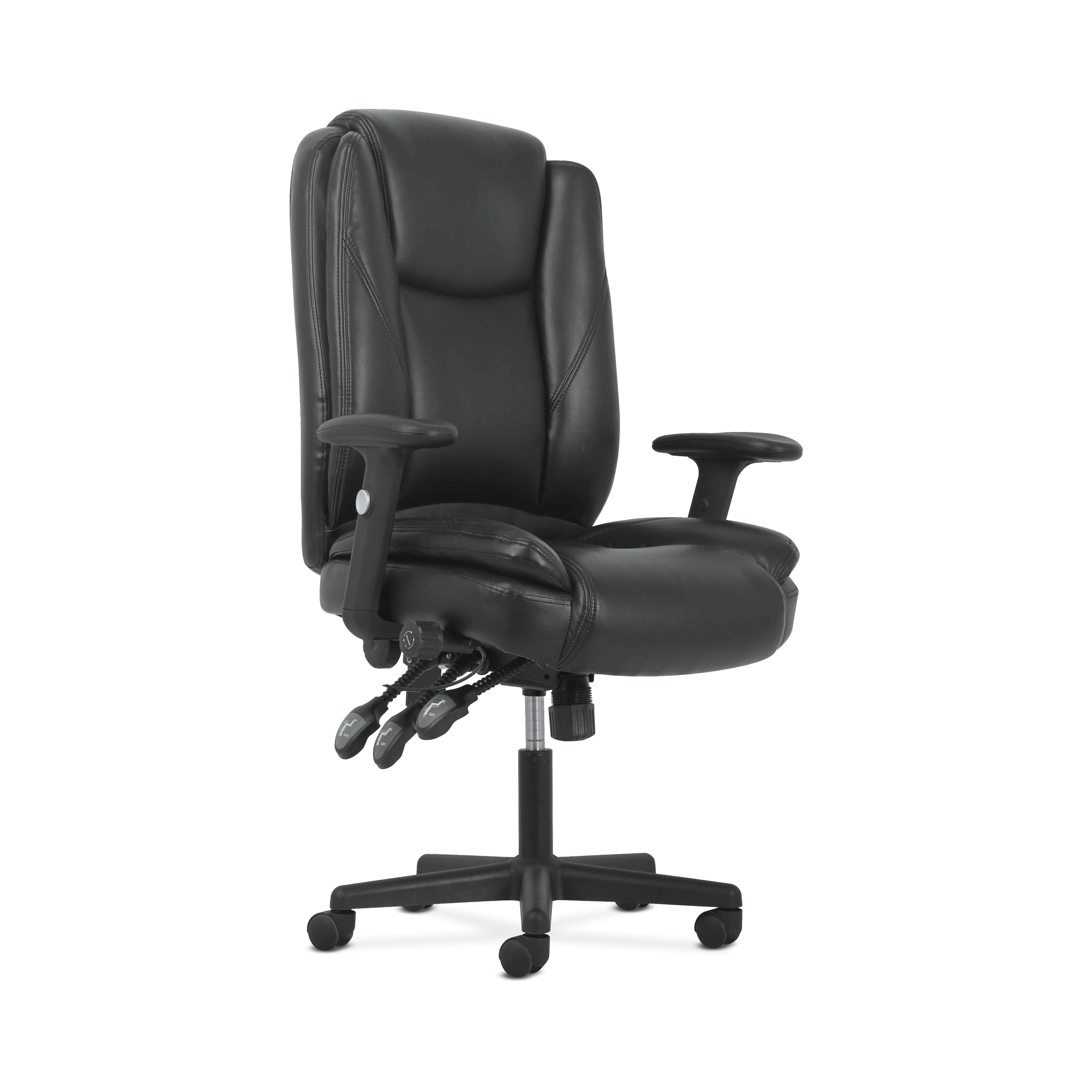 Sadie High Back Leather Office Computer Chair Ergonomic Adjustable Swivel Chair With Lumbar Support Black Bsxvst331 Overstock 23071342