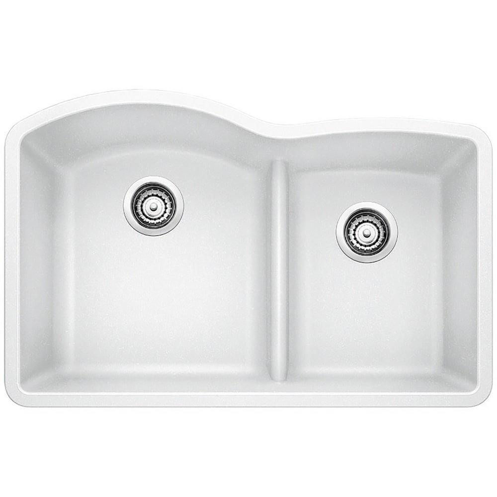 Blanco Silgranit Granite Composite Sink Diamond 1 3 4 Bowl With Low Divide White