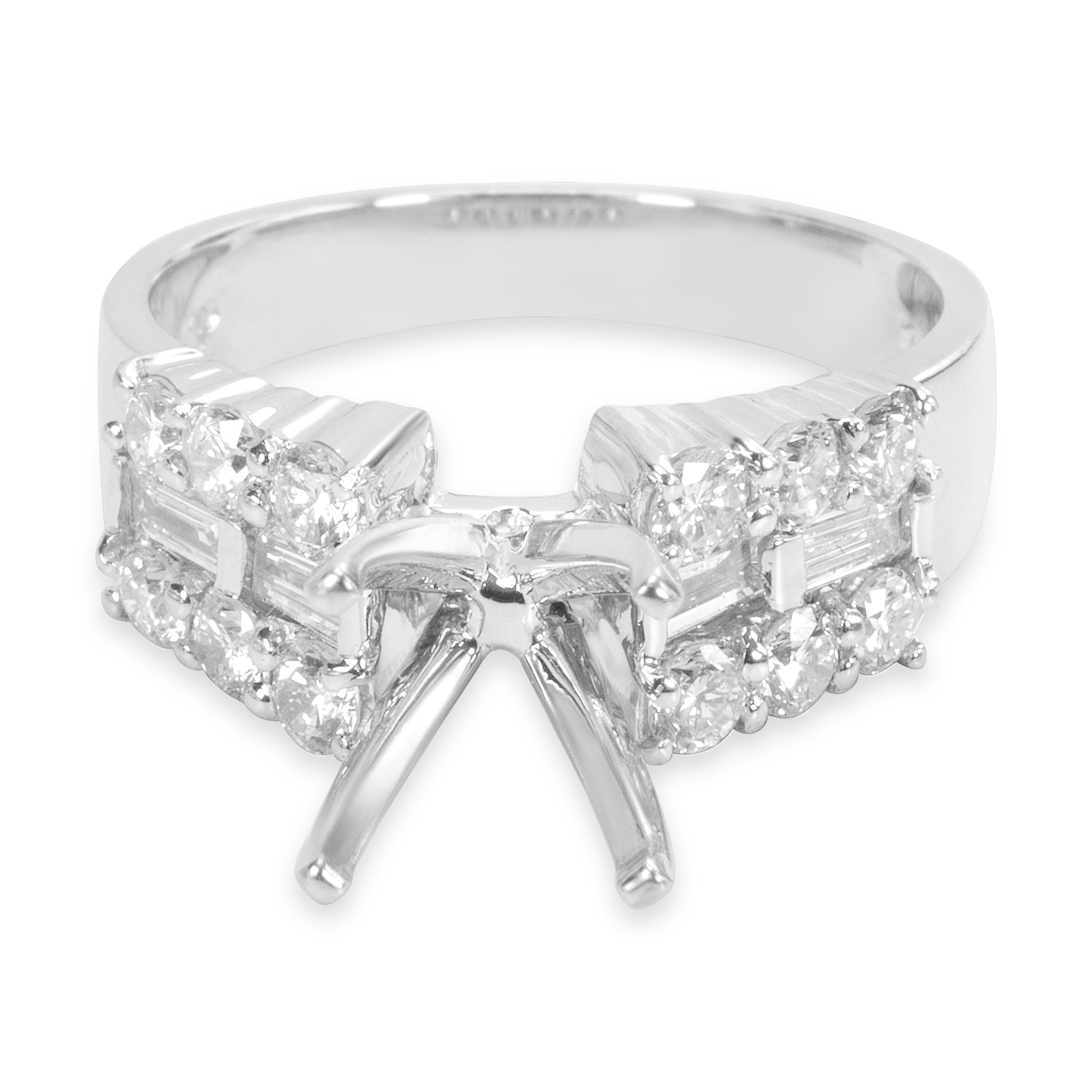 Pre Owned Diamond Engagement Ring Setting In 18kt White Gold Pre Owned Diamond Engagement Ring Setting In 18kt White Gold 1 00 Ctw Free Shipping Today 23122408