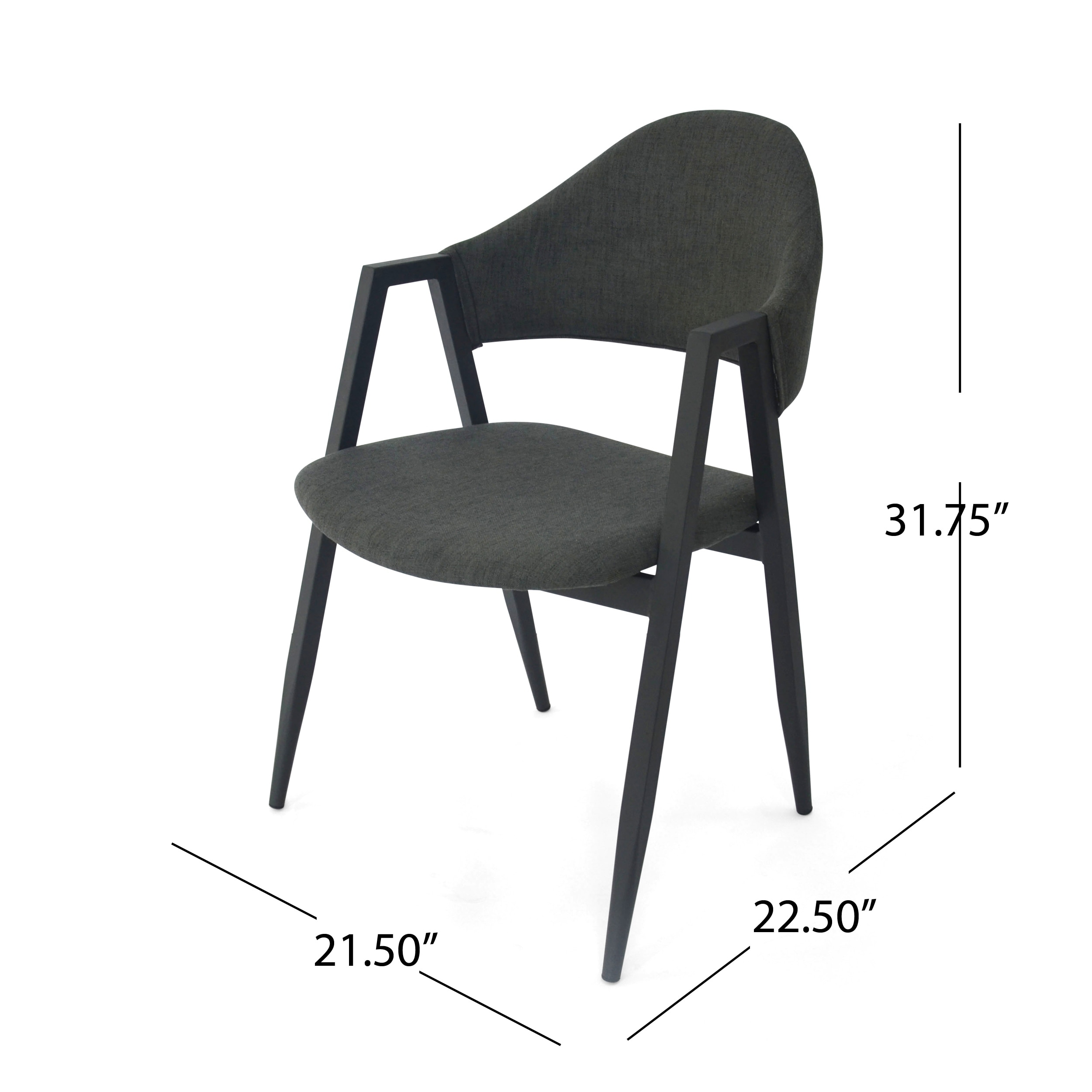 Elmhurst Mid Century Modern Iron Legs Open Back Dining Chairs Elmhurst Mid Century Modern Iron Legs Open Back Dining Chairs By Christopher Knight Home On Free Shipping Today 23178224