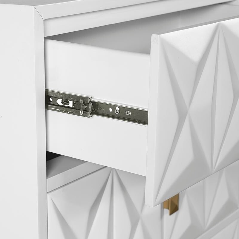 Bea White Geo Texture Wood And Gold Metal 6 Drawer Dresser Bea White Geo Texture Wood And Gold Metal 6 Drawer Dresser Free Shipping Today 23385303