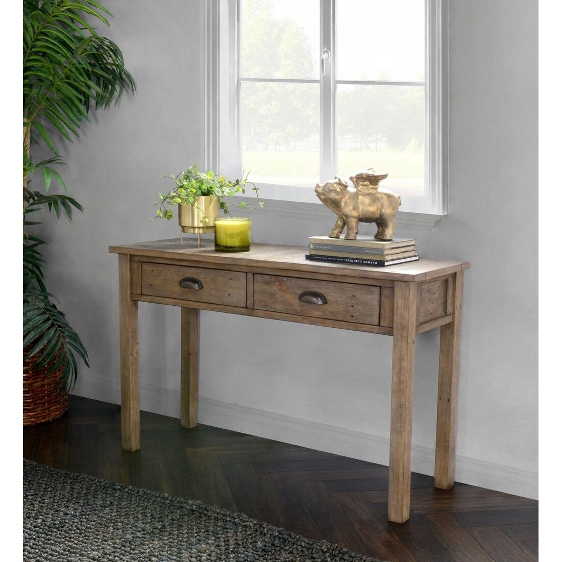 The Gray Barn Fairview Driftwood Reclaimed Pine Console Table