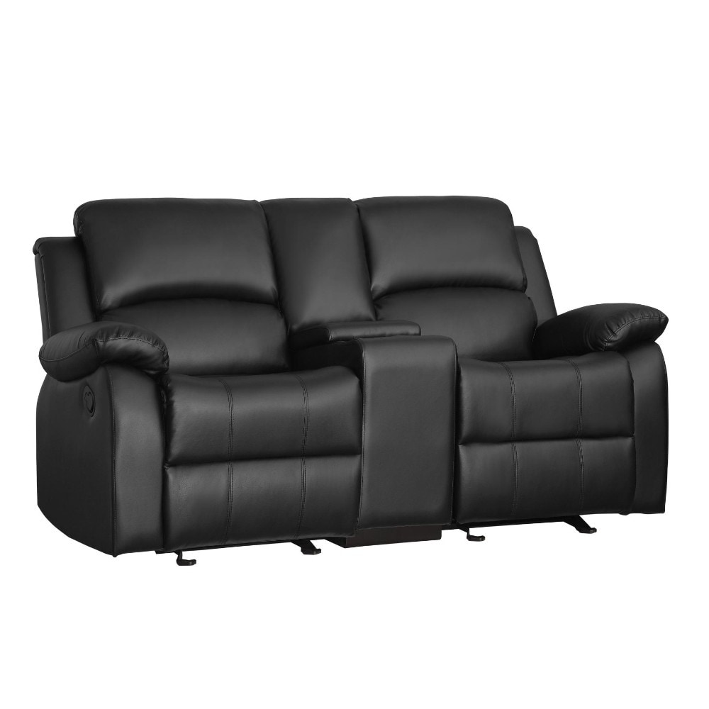 Double Seater Glider Recliner Love Seat With Console Black Double Seater Glider Recliner Love Seat With Console Black Free Shipping Today 23459250