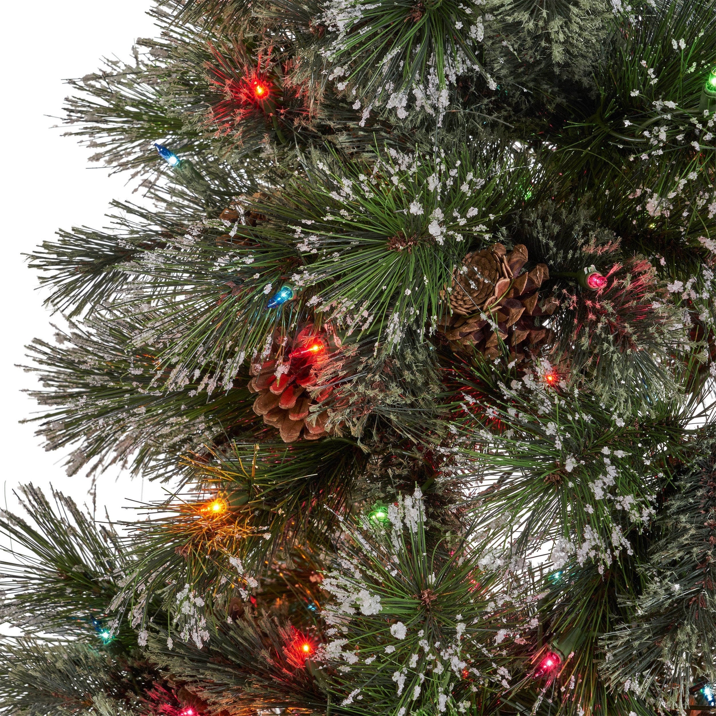 9 Ft Cashmere And Spruce Pre Lit Or Unlit Artificial Christmas 9 Ft Cashmere And Spruce Pre Lit Or Unlit Artificial Christmas Tree With Snowy Branches Pinecones By Christopher Knight Home Free Shipping Today