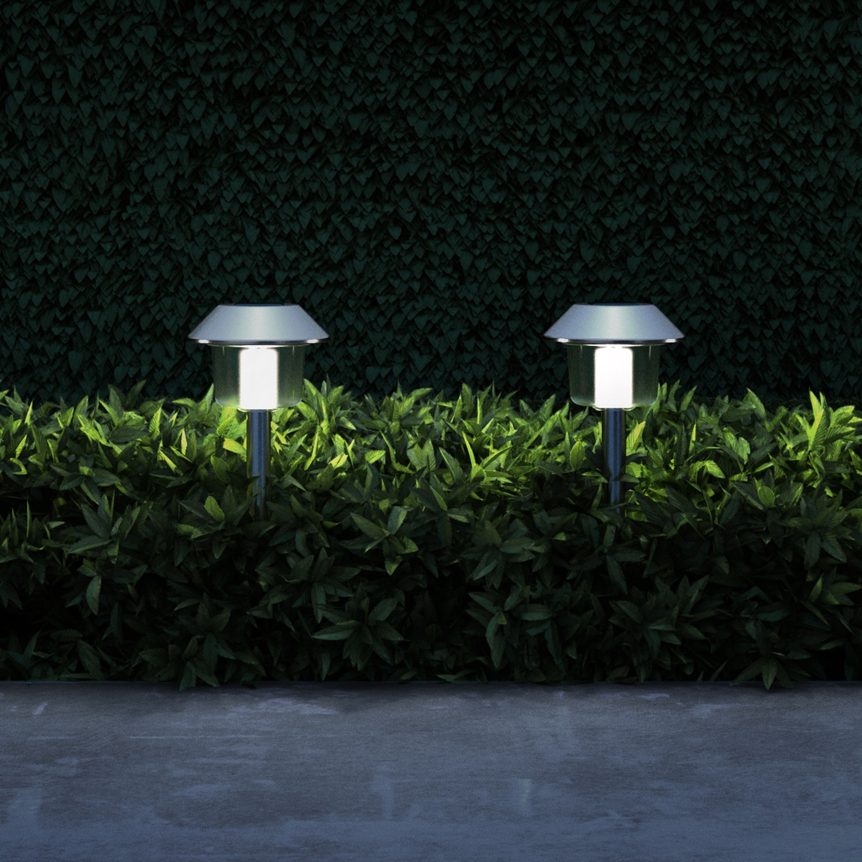 Solar Pathway Lights 17 Stainless Steel Set Of 6 Pure Garden Solar Pathway Lights 17 Stainless Steel Set Of 6 Pure Garden