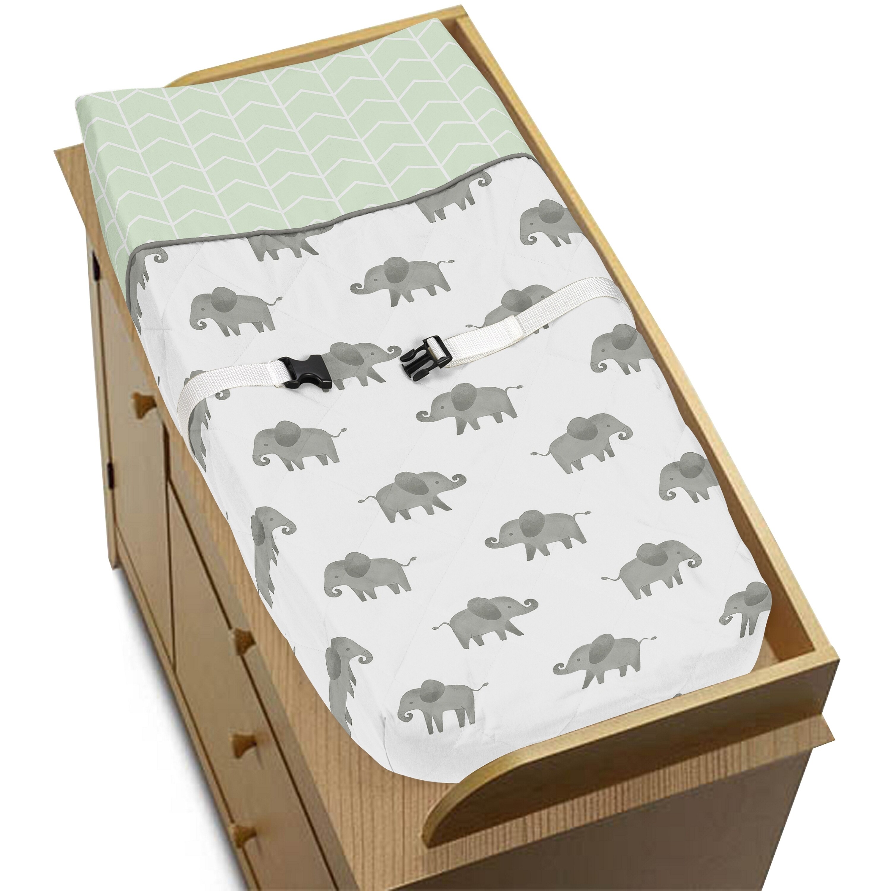 grey elephant changing mat