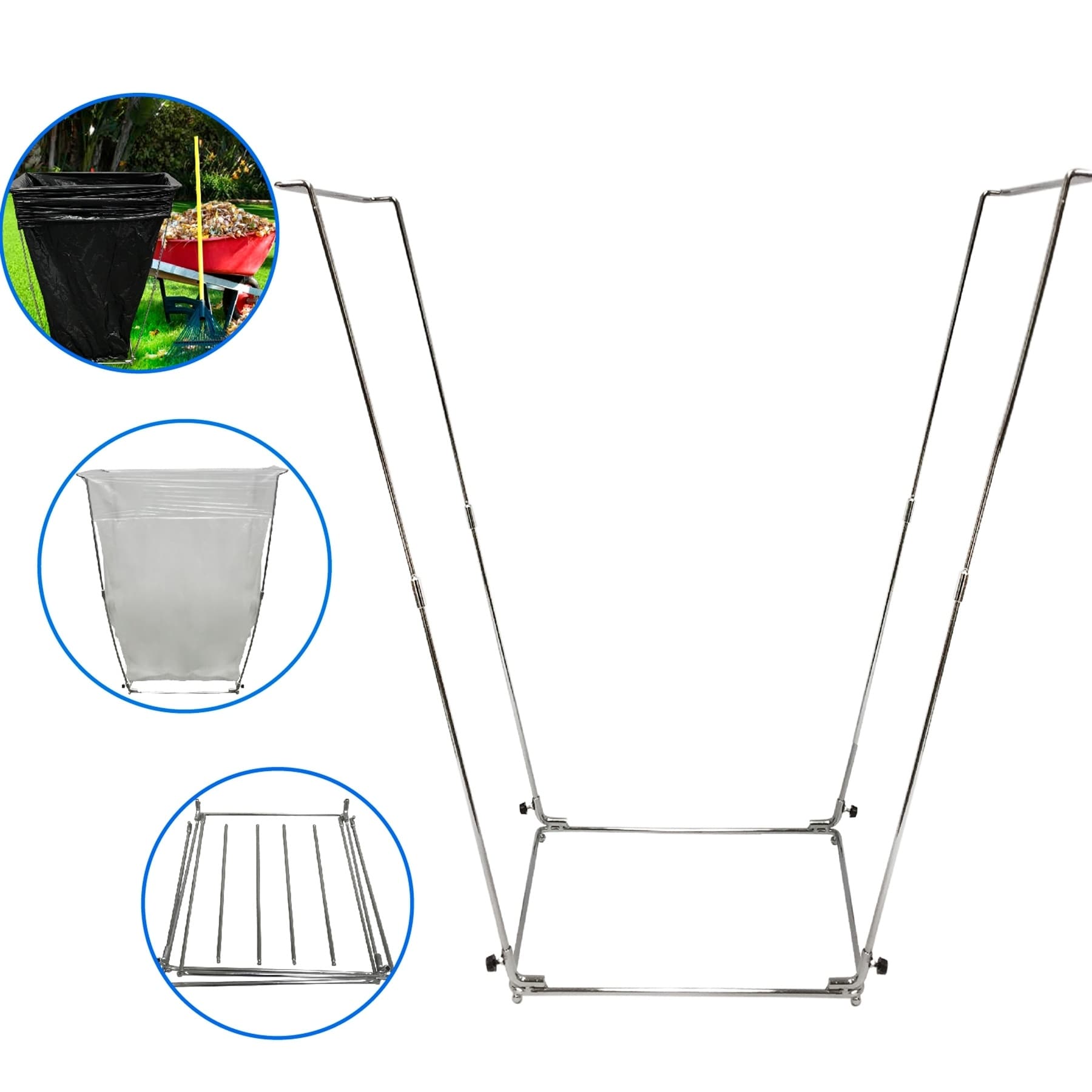 Easygo Trash Bag Holder Leaf Stand Multi Use Garbage Easygo Trash Bag Holder Leaf Stand Multi Use Garbage Frame Holds 30 45 Gallon Bags Free Shipping On Orders Over