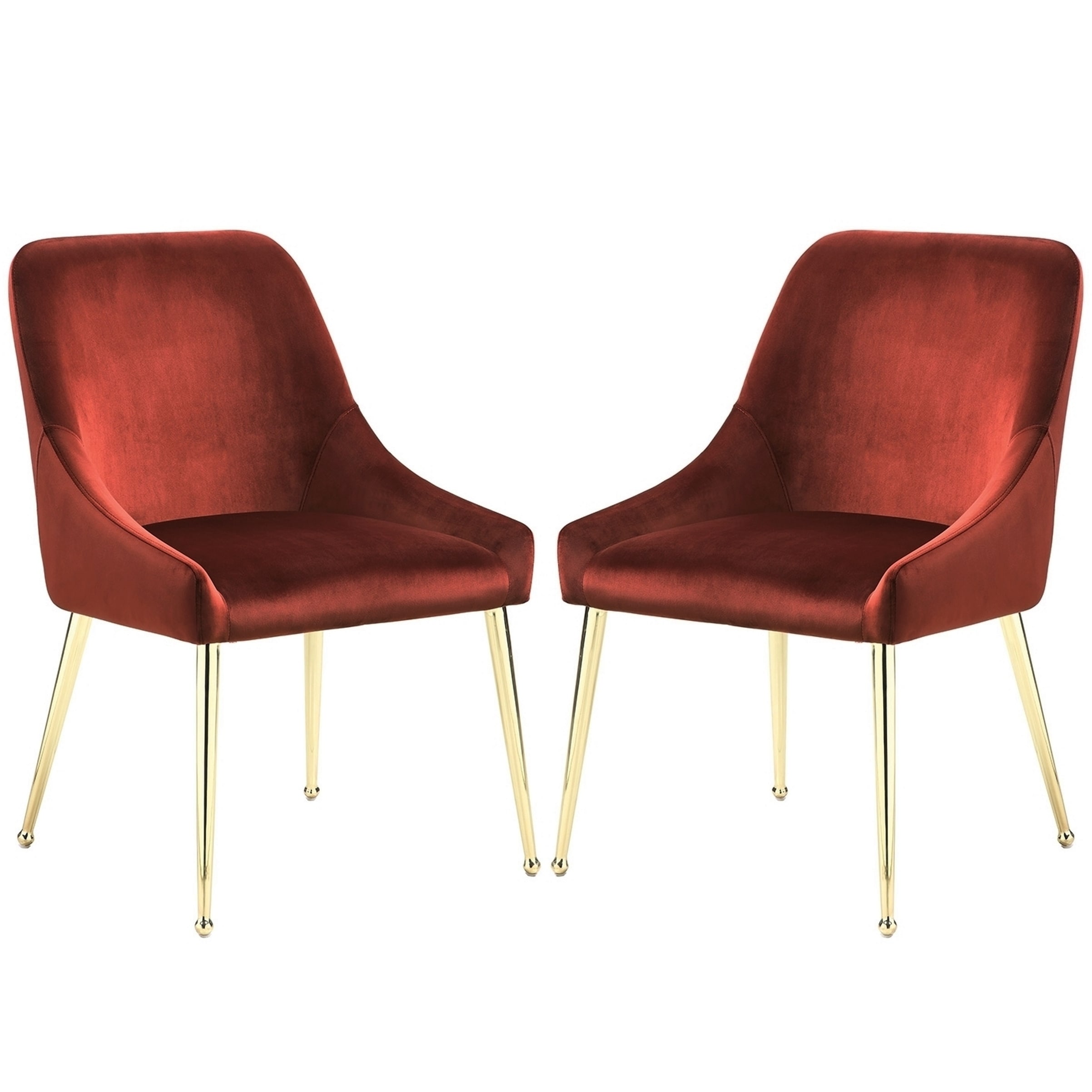 Mid Century Italian Design Clic Red Velvet Dining Chairs Mid Century Italian Design Clic Red Velvet Dining Chairs With Br Legs Set Of 2 Free Shipping Today 24115701