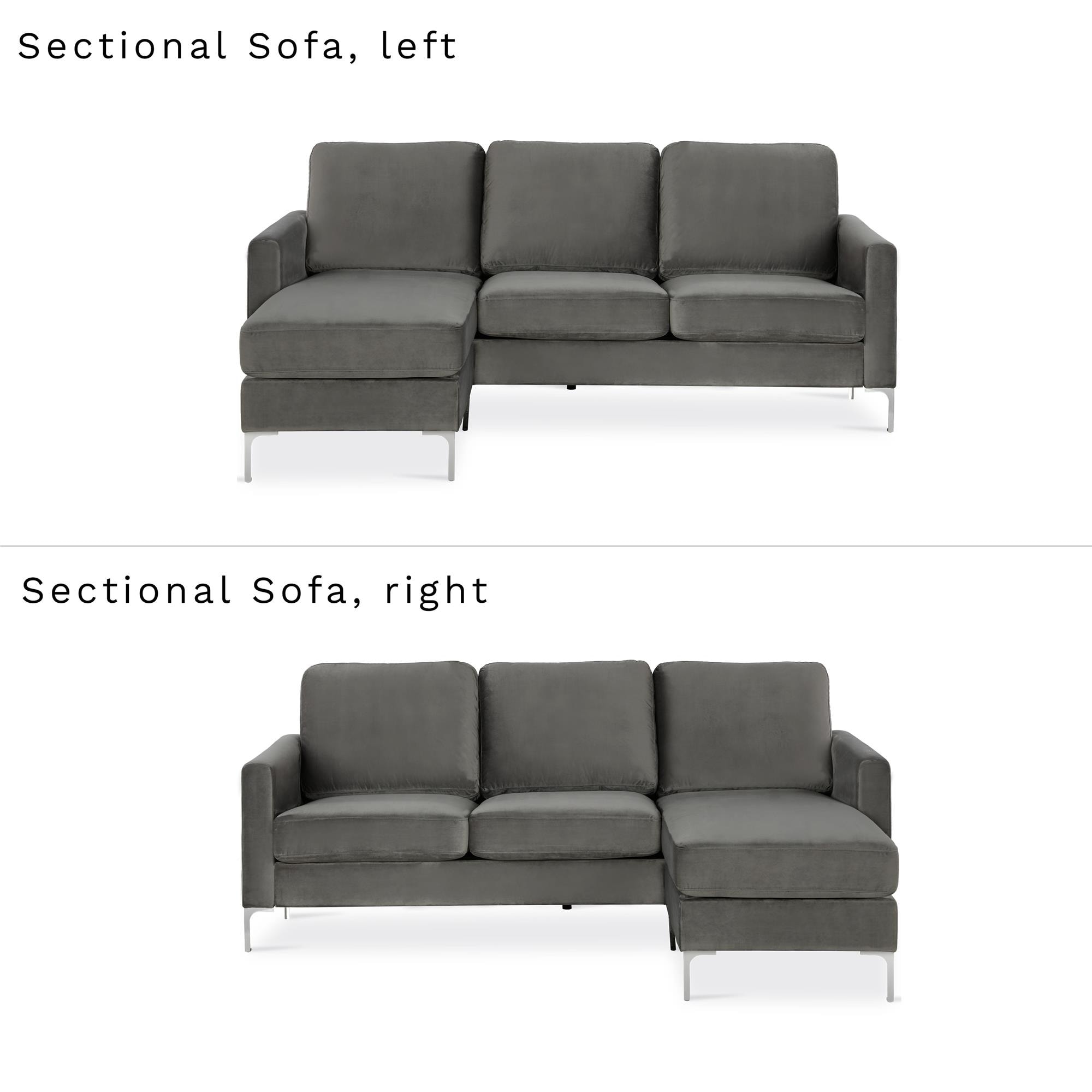 Novogratz Chapman Sectional Sofa With Chrome Legs On Novogratz Chapman Sectional Sofa With Chrome Legs On Free Shipping Today 24121753