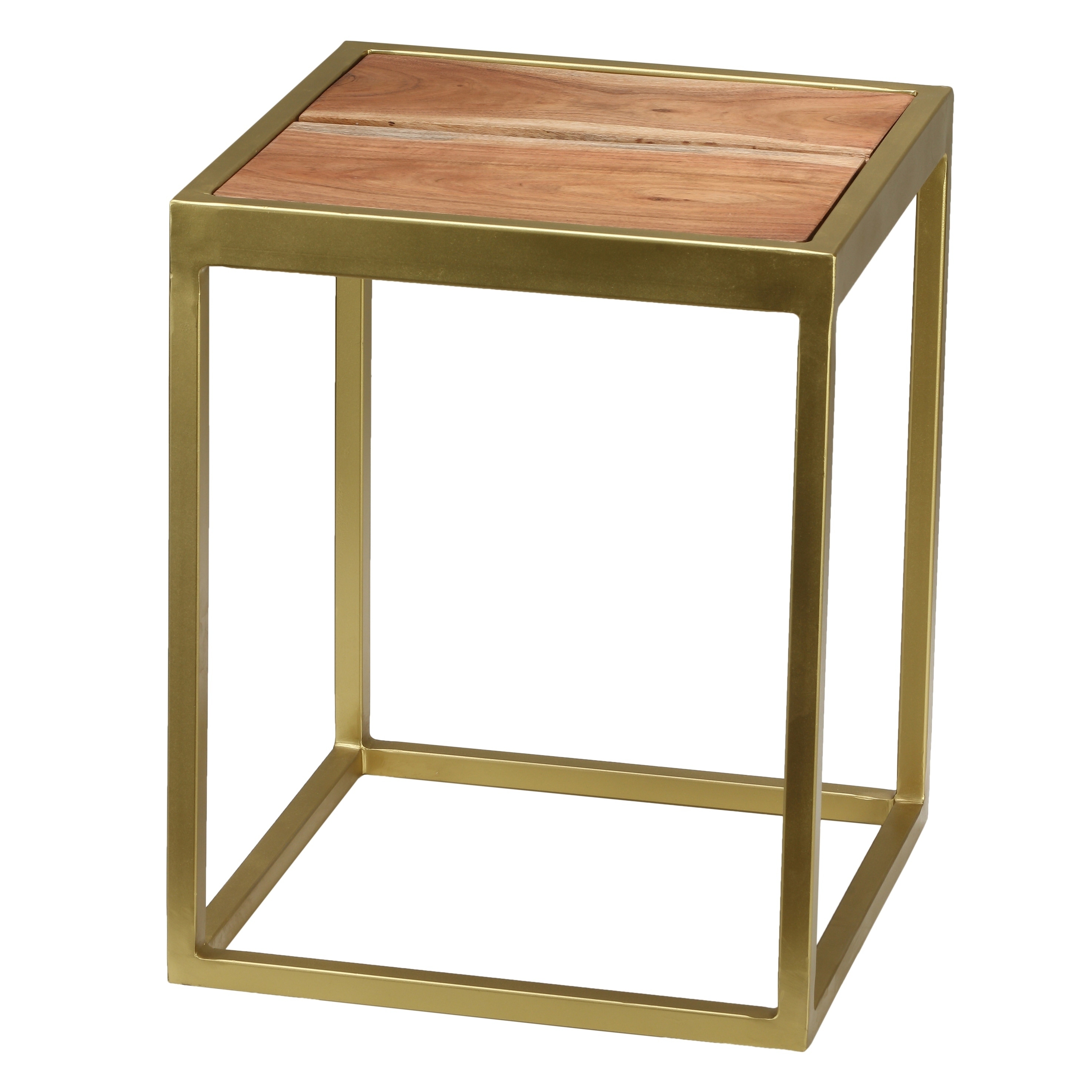 Bare Decor Dixie Brushed Goldtone Metal Acacia Wood End Table Bare Decor Dixie Brushed Goldtone Metal Acacia Wood End Table Free Shipping Today 25481221