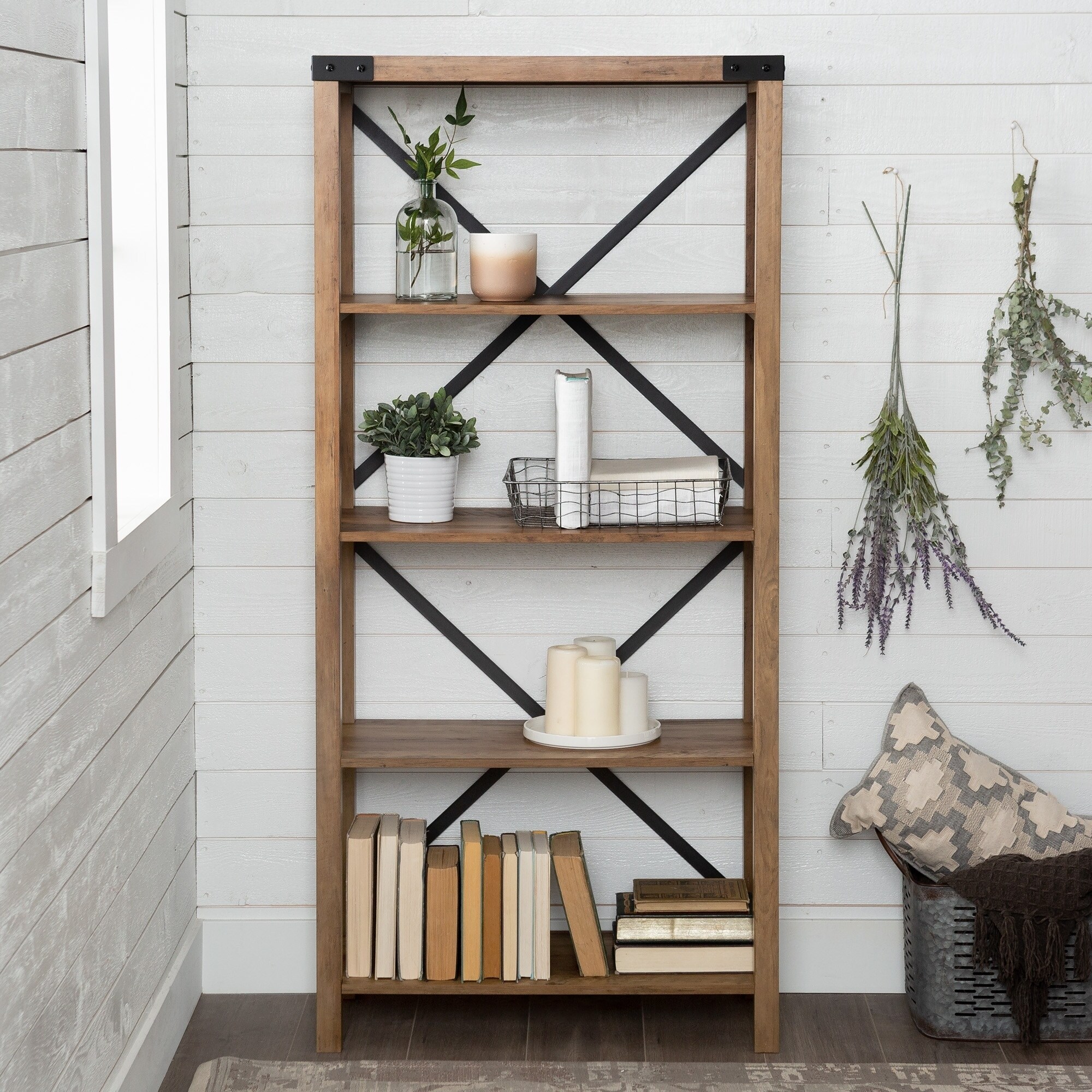 The Gray Barn Kujawa 64 Inch Tall Bookshelf 30 X 14 64h The Gray Barn Kujawa 64 Inch Tall Bookshelf 30 X 14 64h On Free Shipping Today 25481700