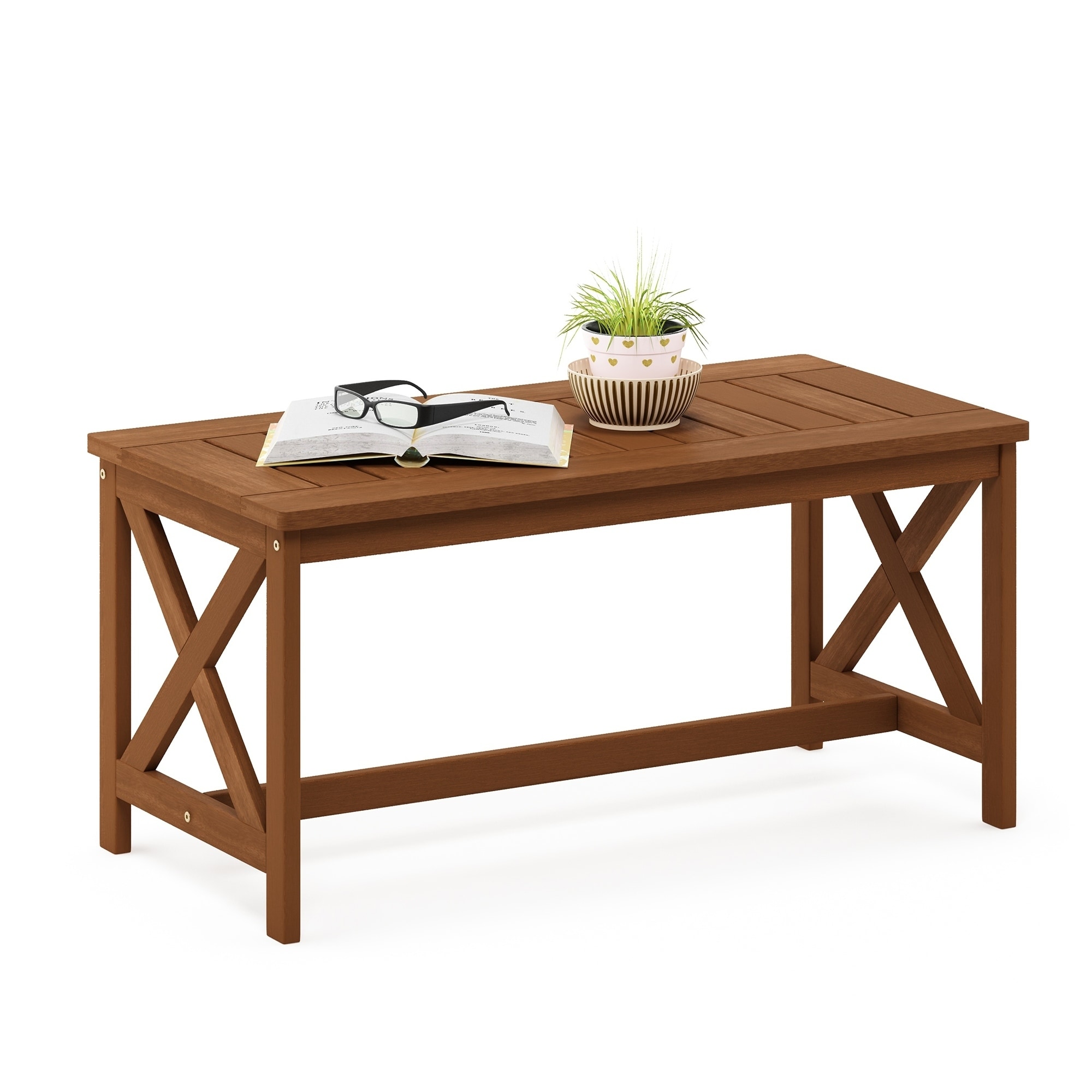 Havenside Home Ormond Hardwood Coffee Table With X Leg In Teak Havenside Home Ormond Hardwood Coffee Table With X Leg In Teak Oil On Free Shipping Today 25518393