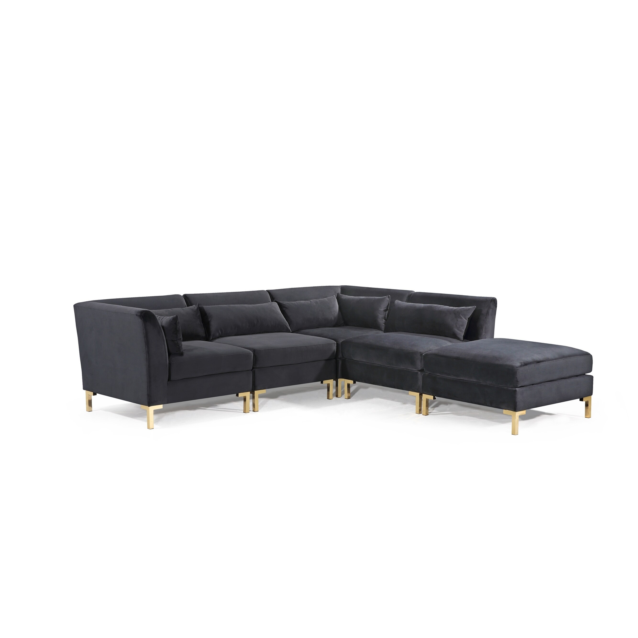 Chic Home Guison Modular Chaise Sectional Sofa With 6 Throw Chic Home Guison Modular Chaise Sectional Sofa With 6 Throw Pillows Free Shipping Today 25559157
