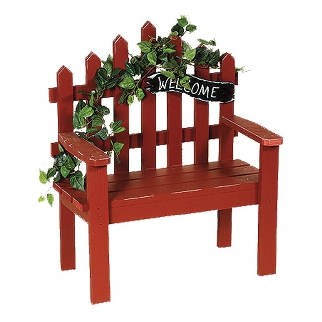 Shop Primitive Large Wooden Decorative Picket Bench With Welcome