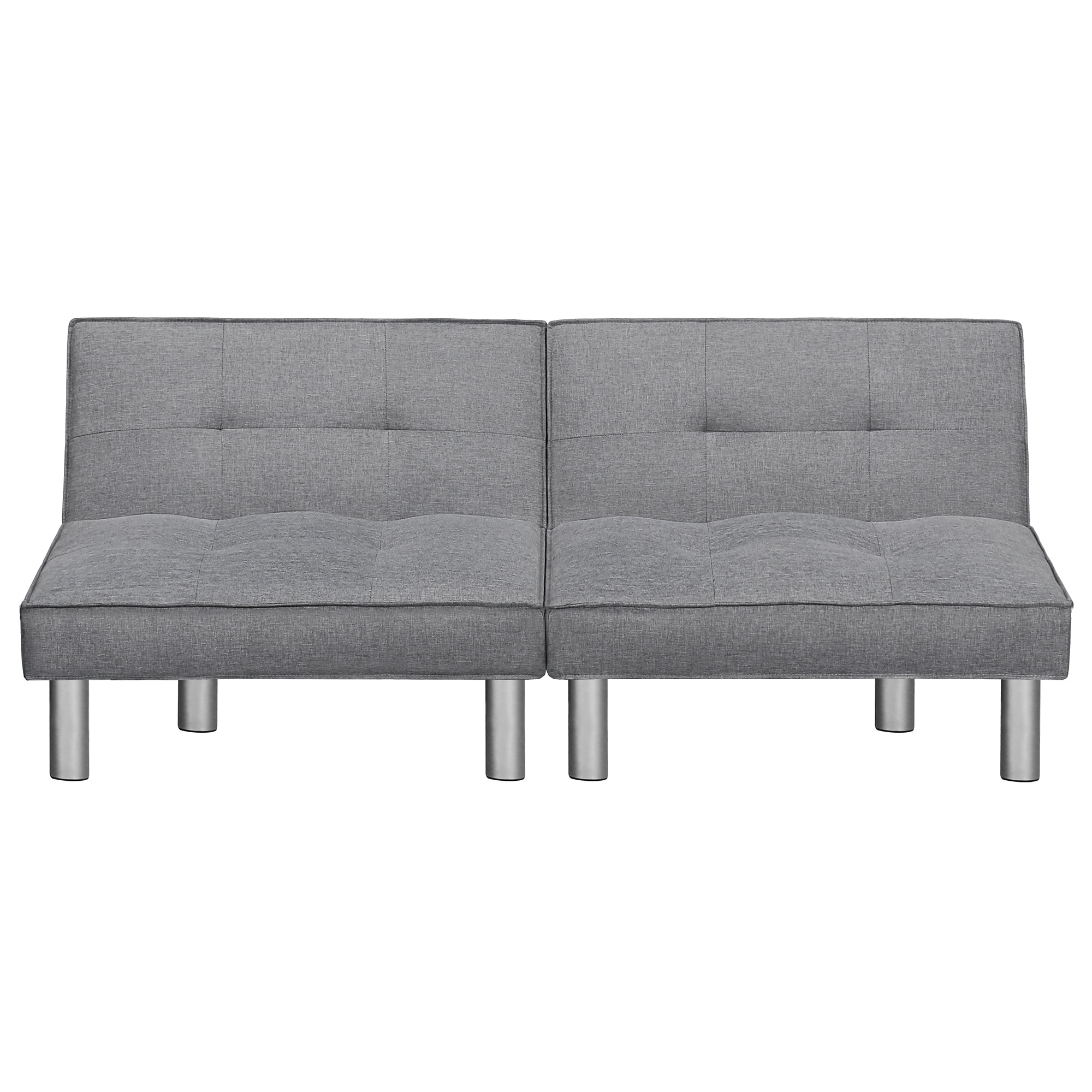 Sleeplanner Futon Sofa Bed With Microfiber Upholstery Grey On Sleeplanner Futon Sofa Bed With Microfiber Upholstery Grey