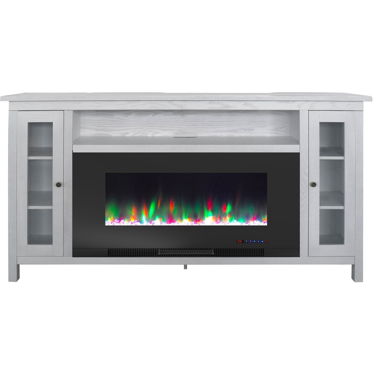 Shop Cambridge Somerset 70 In White Electric Fireplace Tv Stand