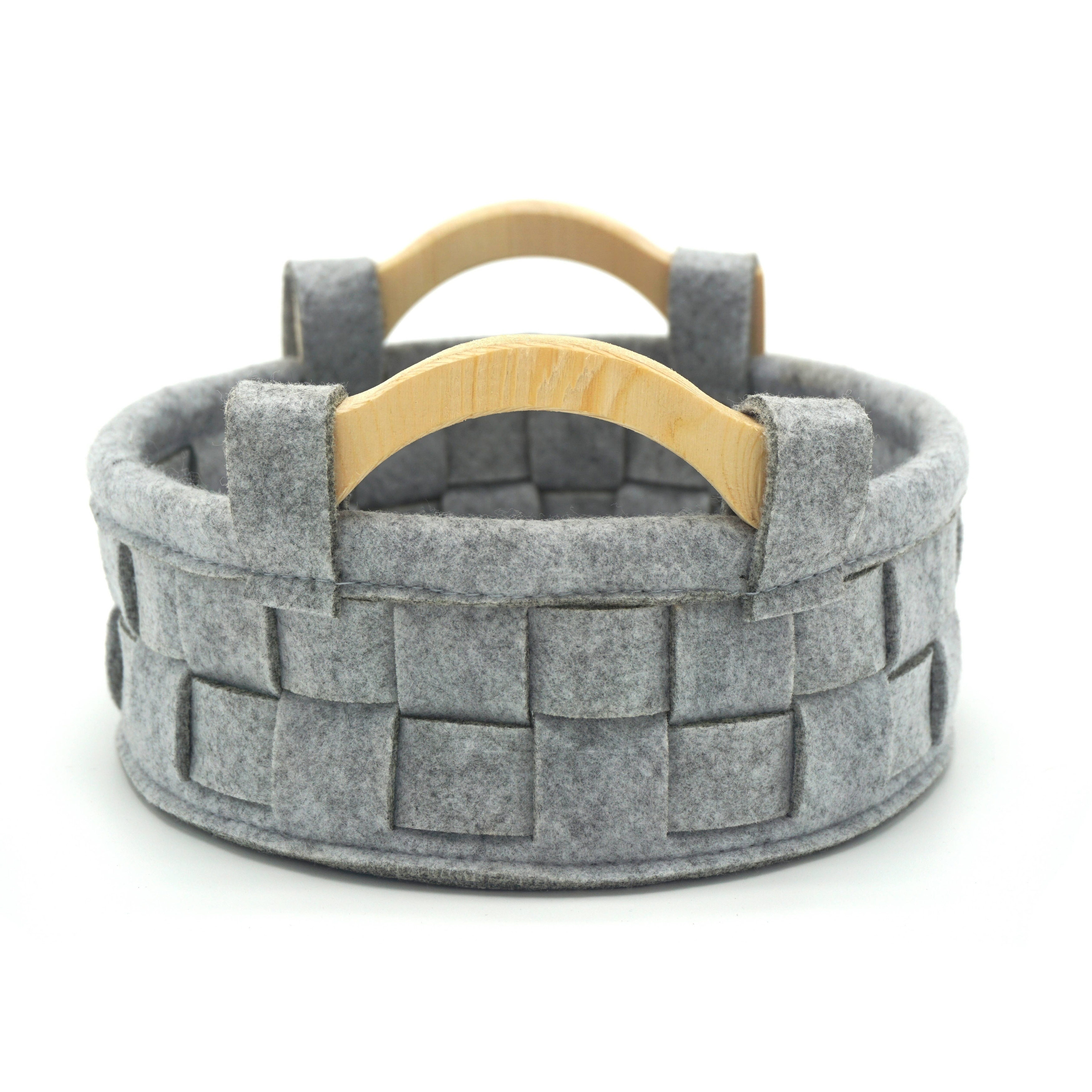 shop round felt basket