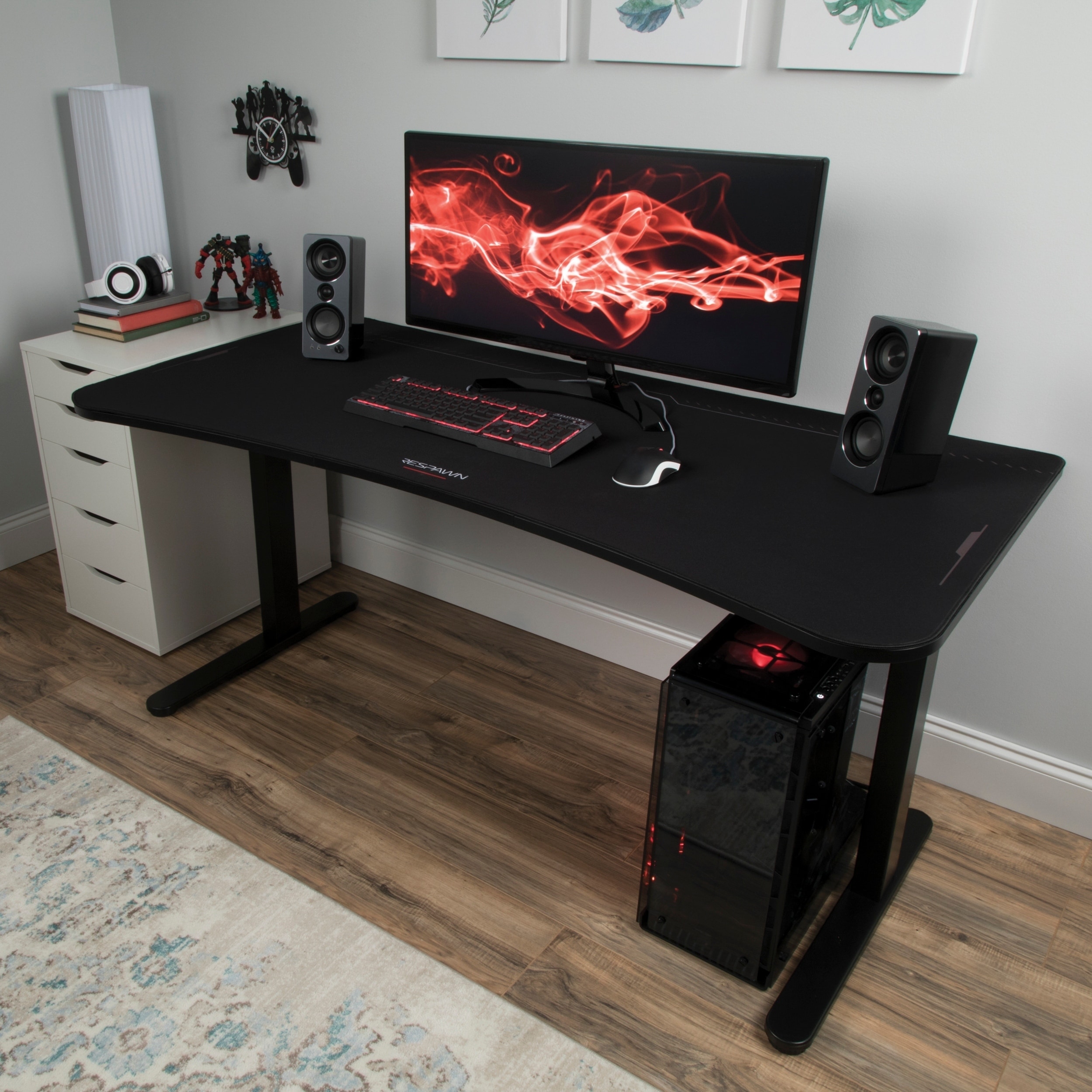 RESPAWN Gaming Desk with Gaming Mouse Pad - Overstock - 25772720