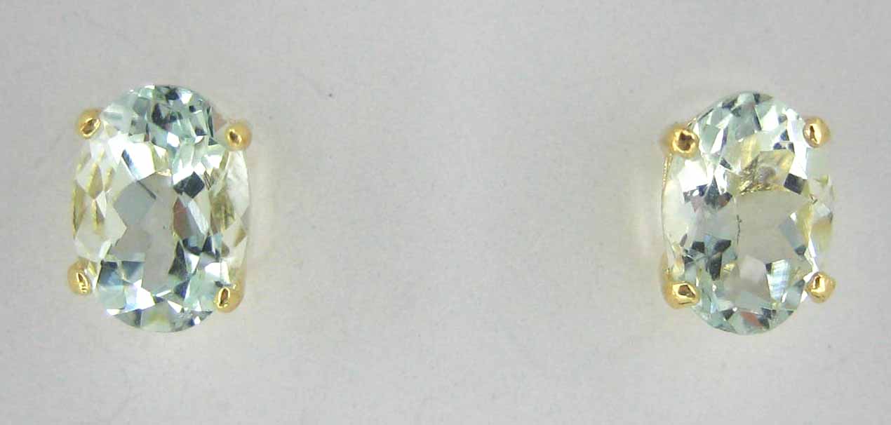 Kabella 14k Yellow Gold Oval Aquamarine Stud Earrings On Kabella 14k Yellow Gold Oval Aquamarine Stud Earrings On Free Shipping Today 2603256