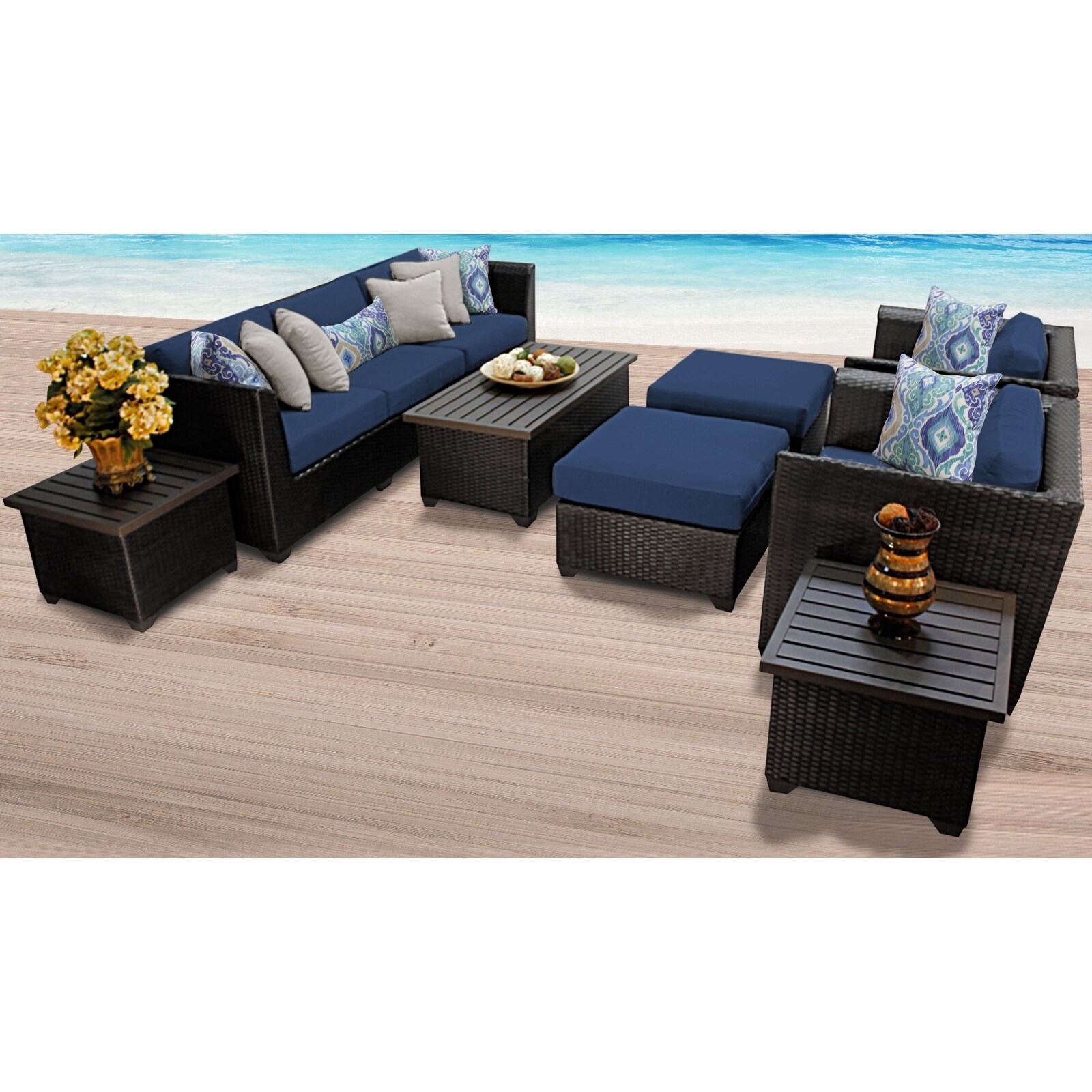Barbados 10 Piece Outdoor Wicker Patio Furniture Set 10c Free Barbados 10 Piece Outdoor Wicker Patio Furniture Set 10c