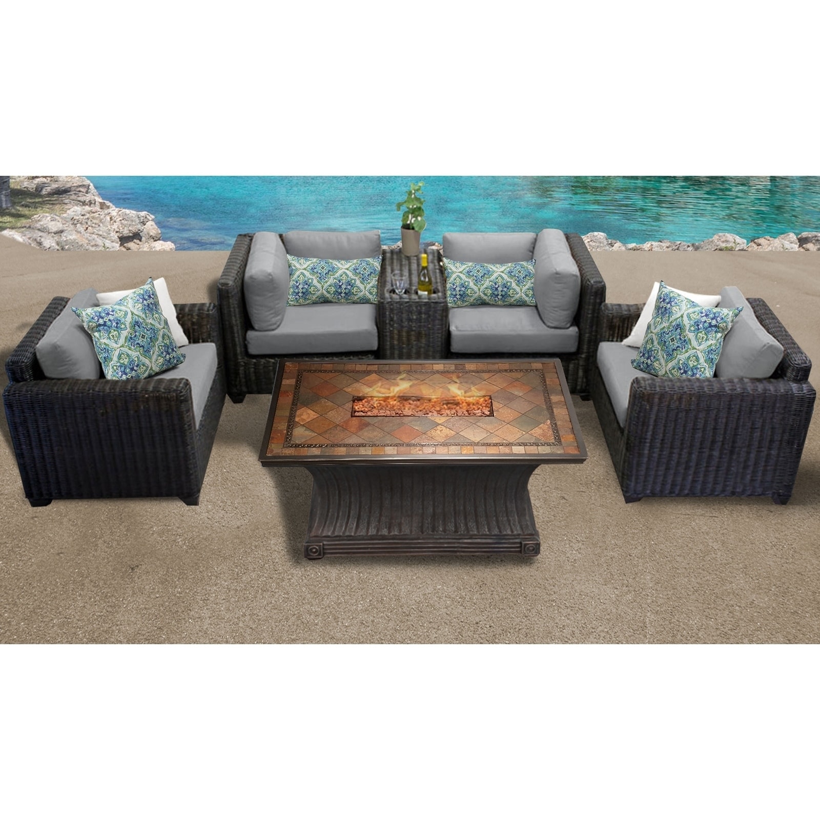 Venice 6 Piece Outdoor Wicker Patio Furniture Set 06d Free Venice 6 Piece Outdoor Wicker Patio Furniture Set 06d