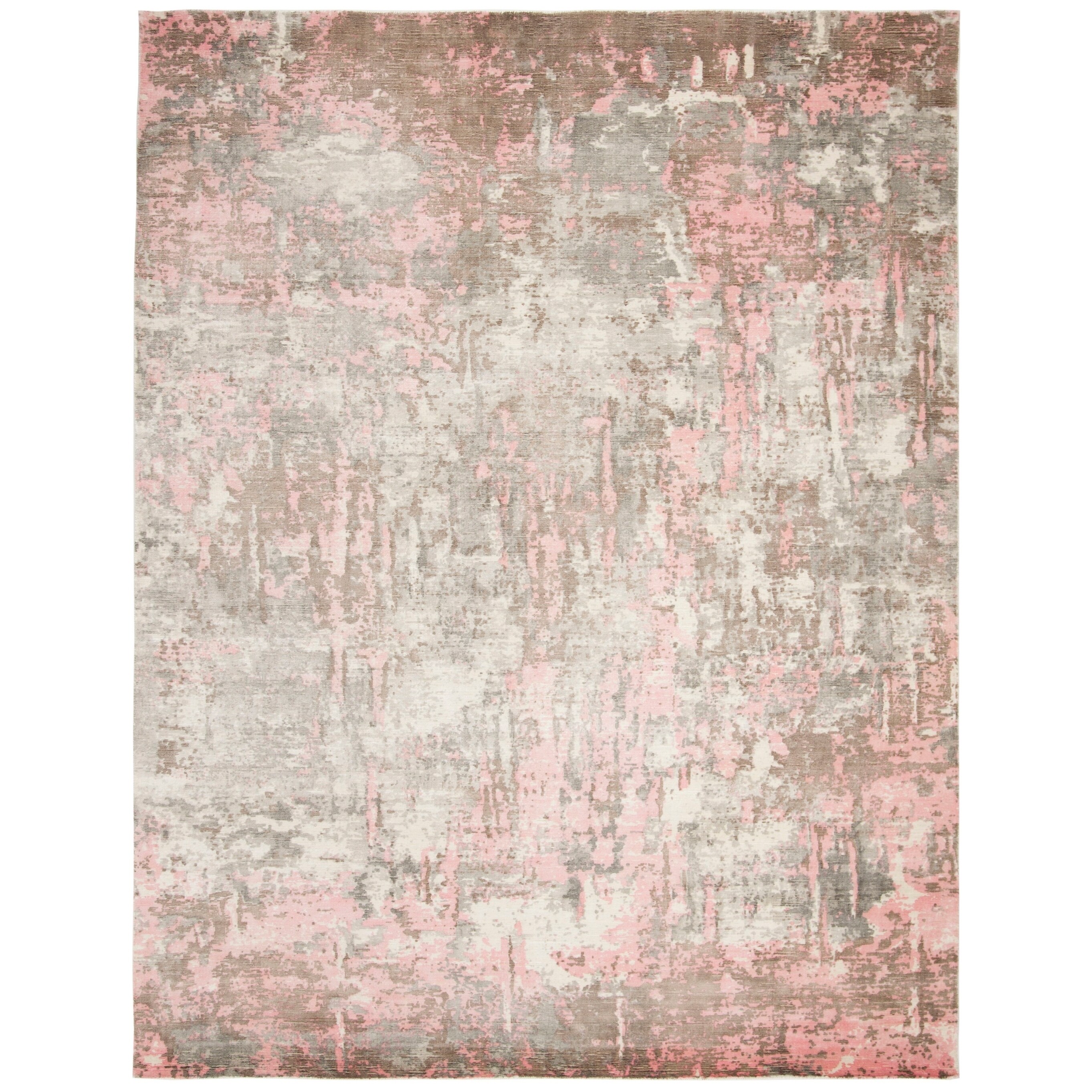 Safavieh Hand Woven Mirage Modern Contemporary Pink Grey Viscose Rug 9 X 12