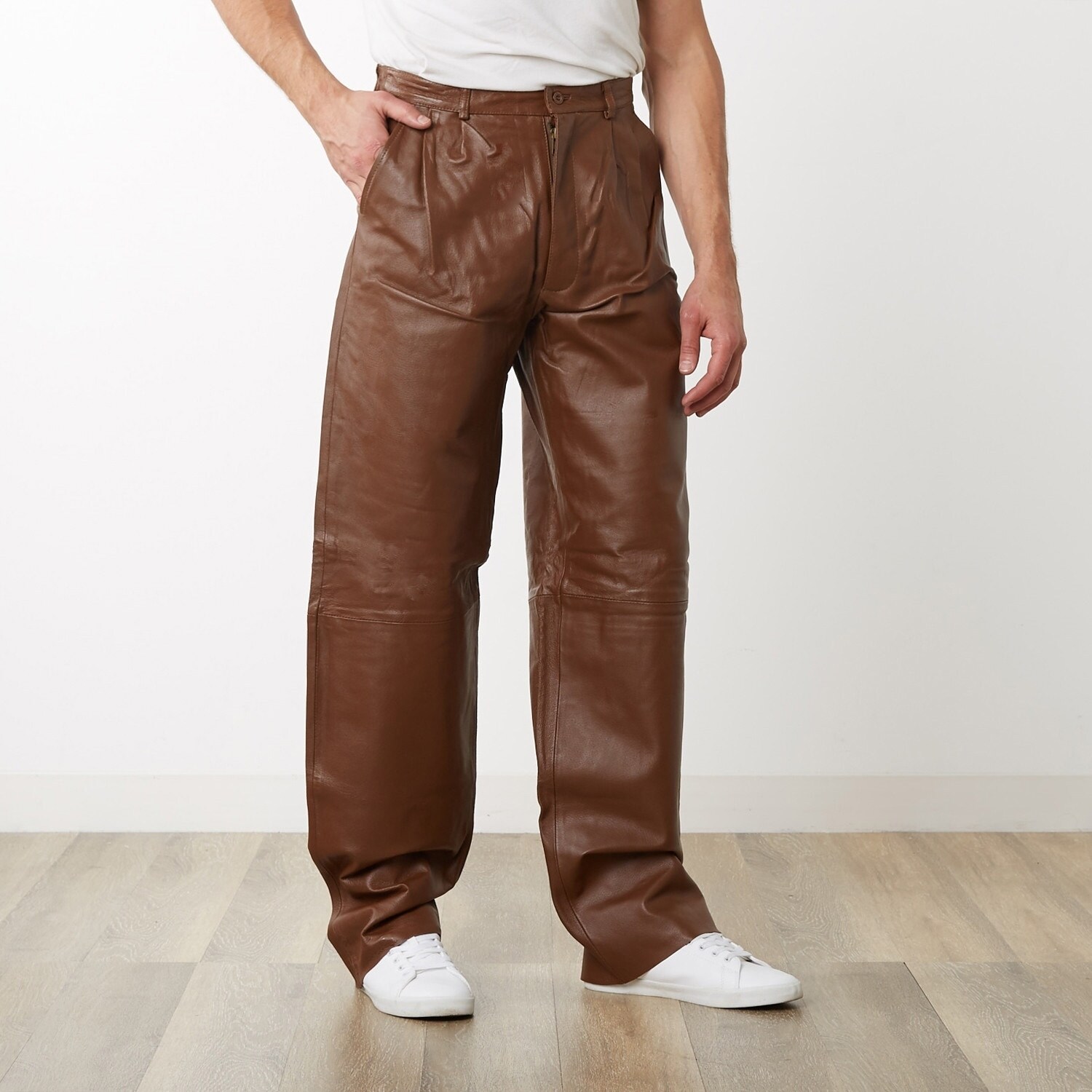 mens leather dress pants