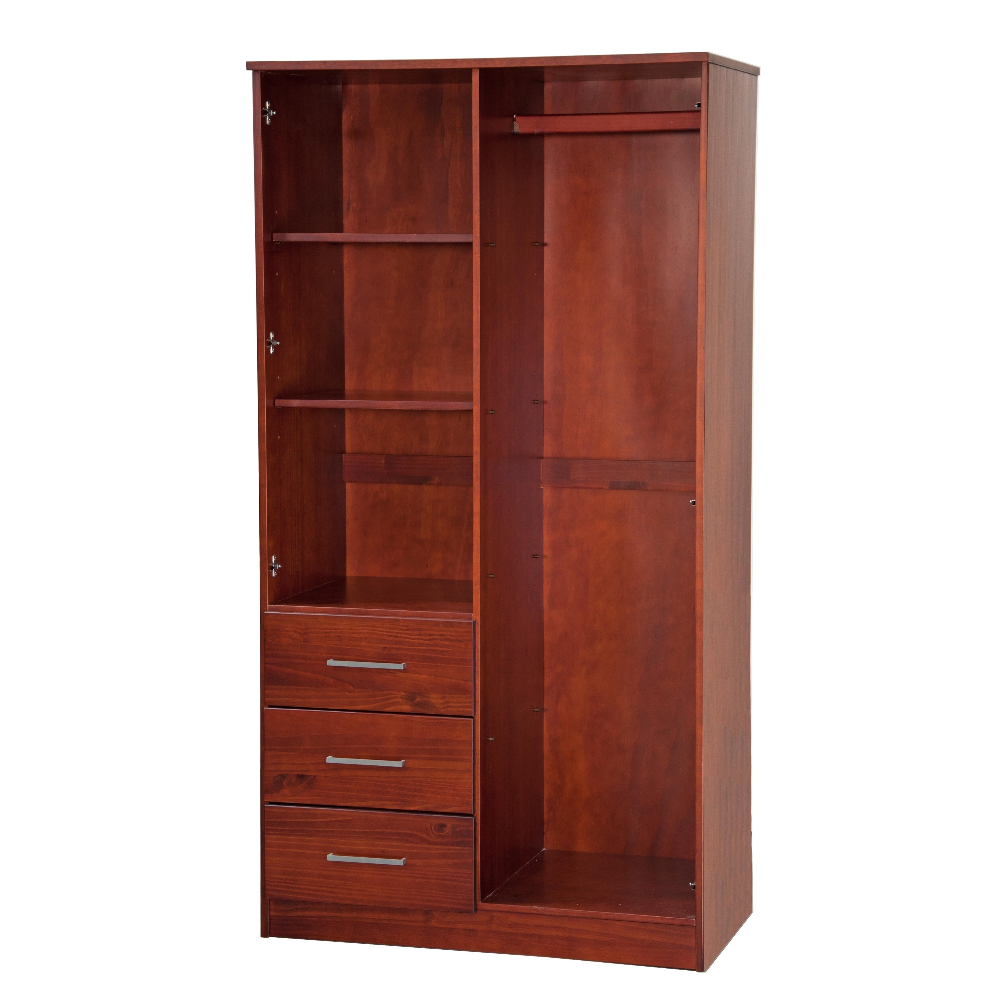 Metro 2 Door Wardrobe Armoire With Mirror 3 Drawers Palace Metro 2 Door Wardrobe Armoire With Mirror 3 Drawers Palace Imports Free Shipping Today 26433452